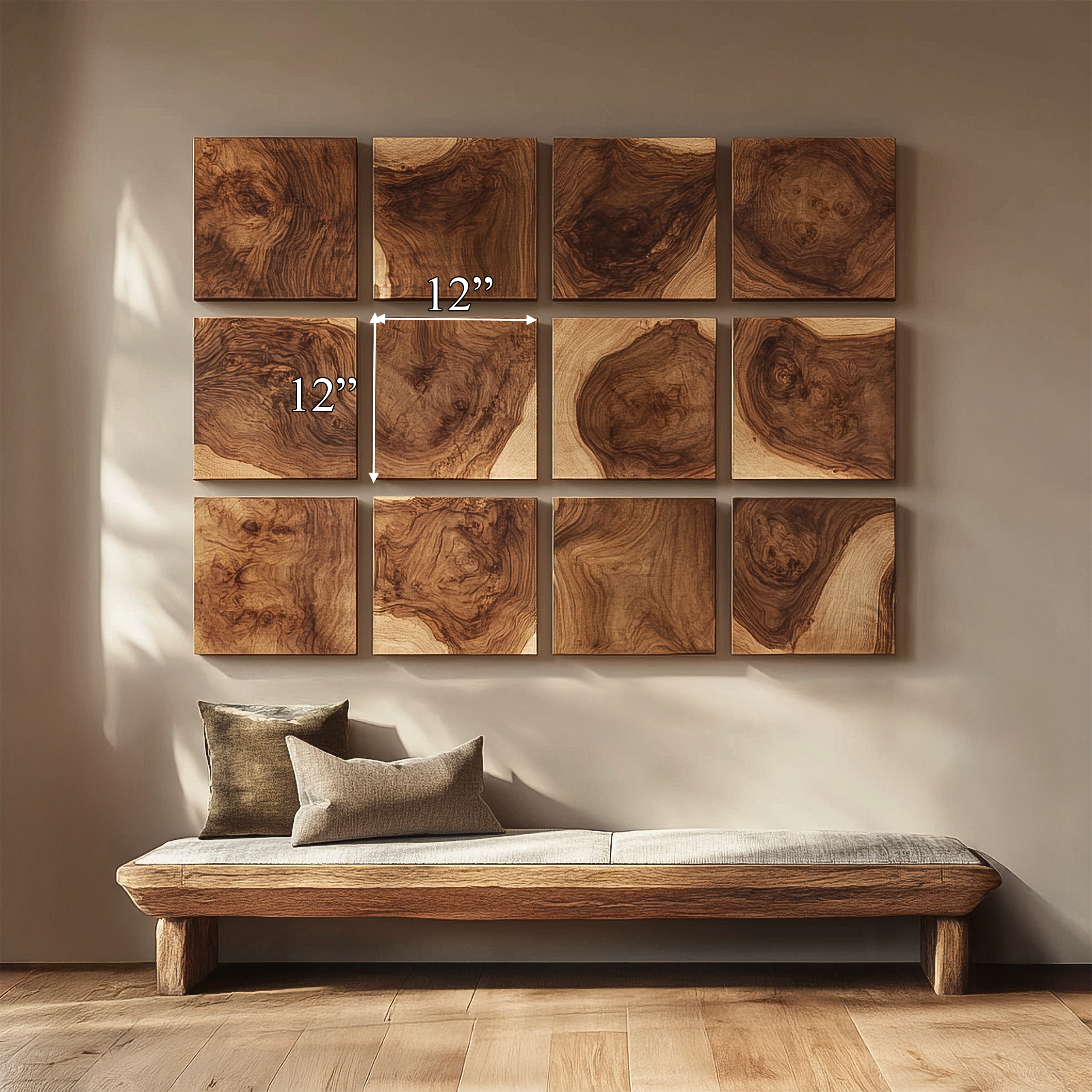 Organic Wood Grain Wall Art For Living Room And Entryway SINLSAWD013