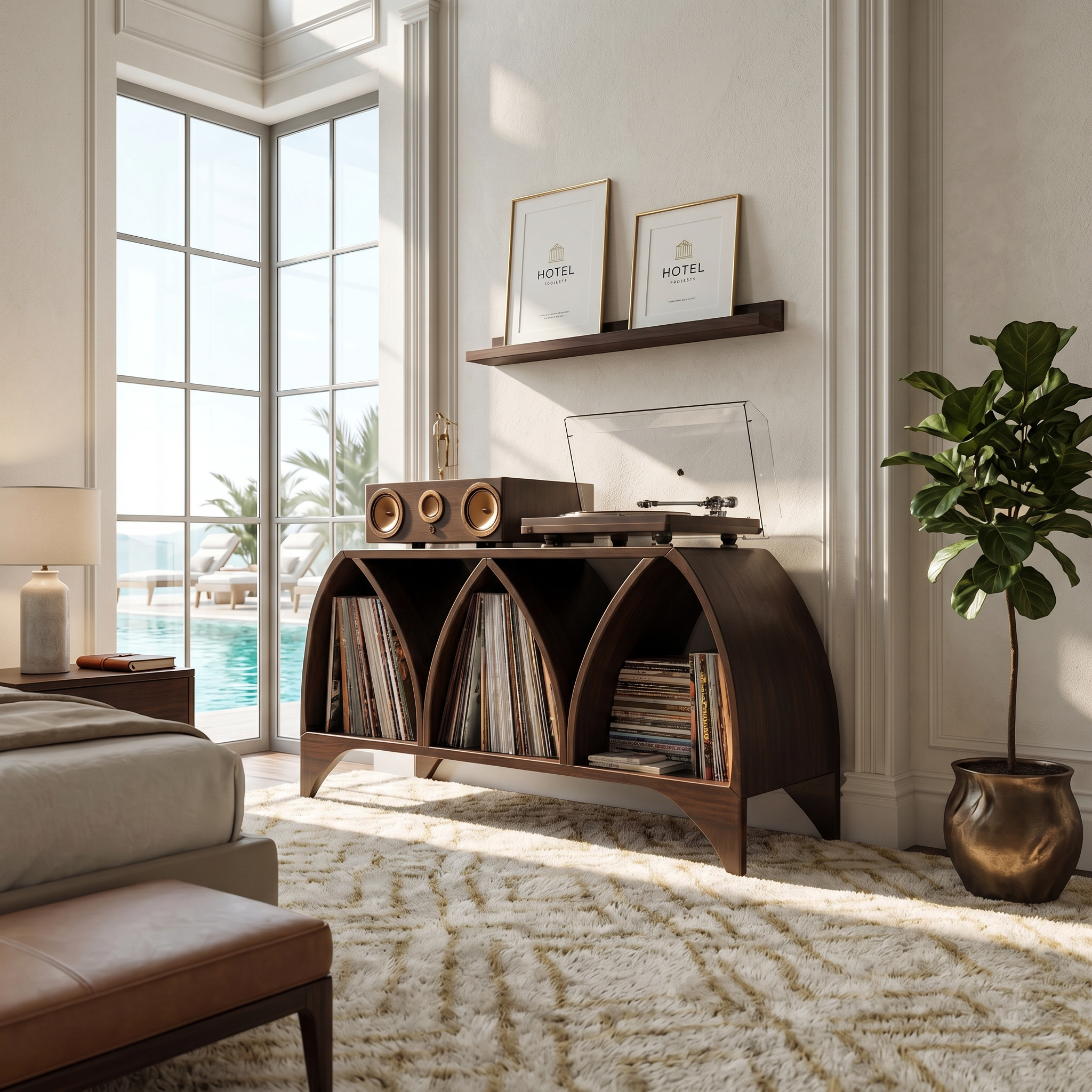 Scandinavian Arch Vinyl Storage Cabinet Guest Suite SILDTTRRPT044
