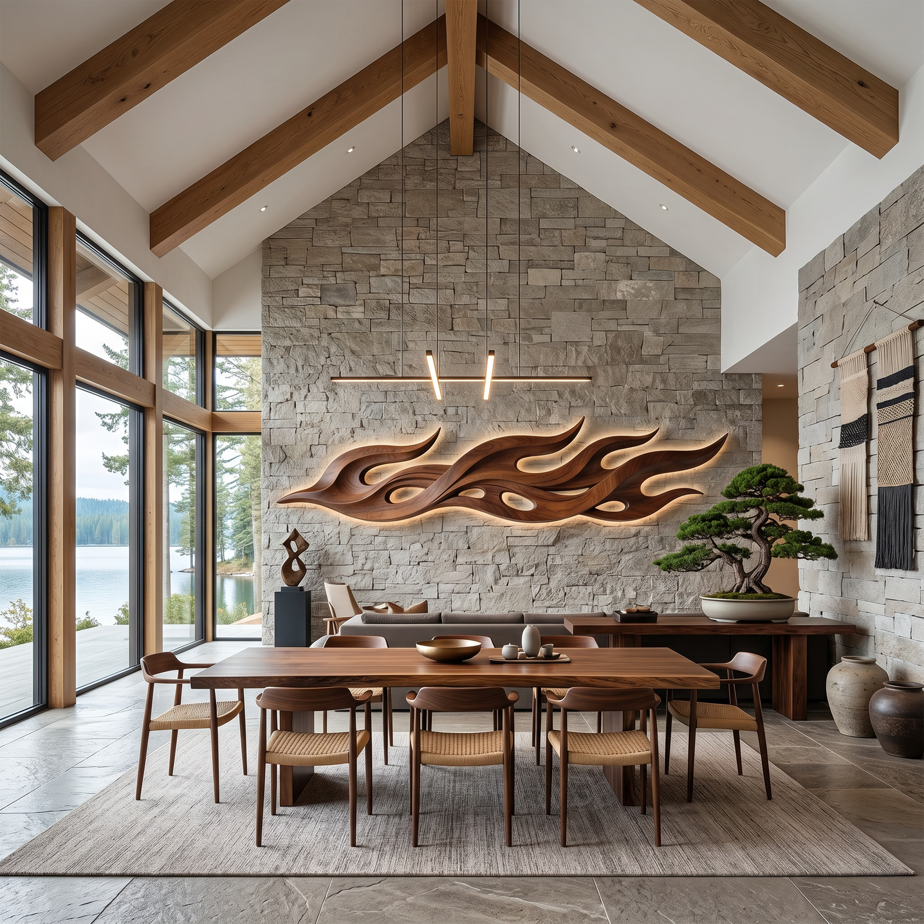 Scandinavian Relief Wall Art For Formal Sitting Room SILDTTNWA113