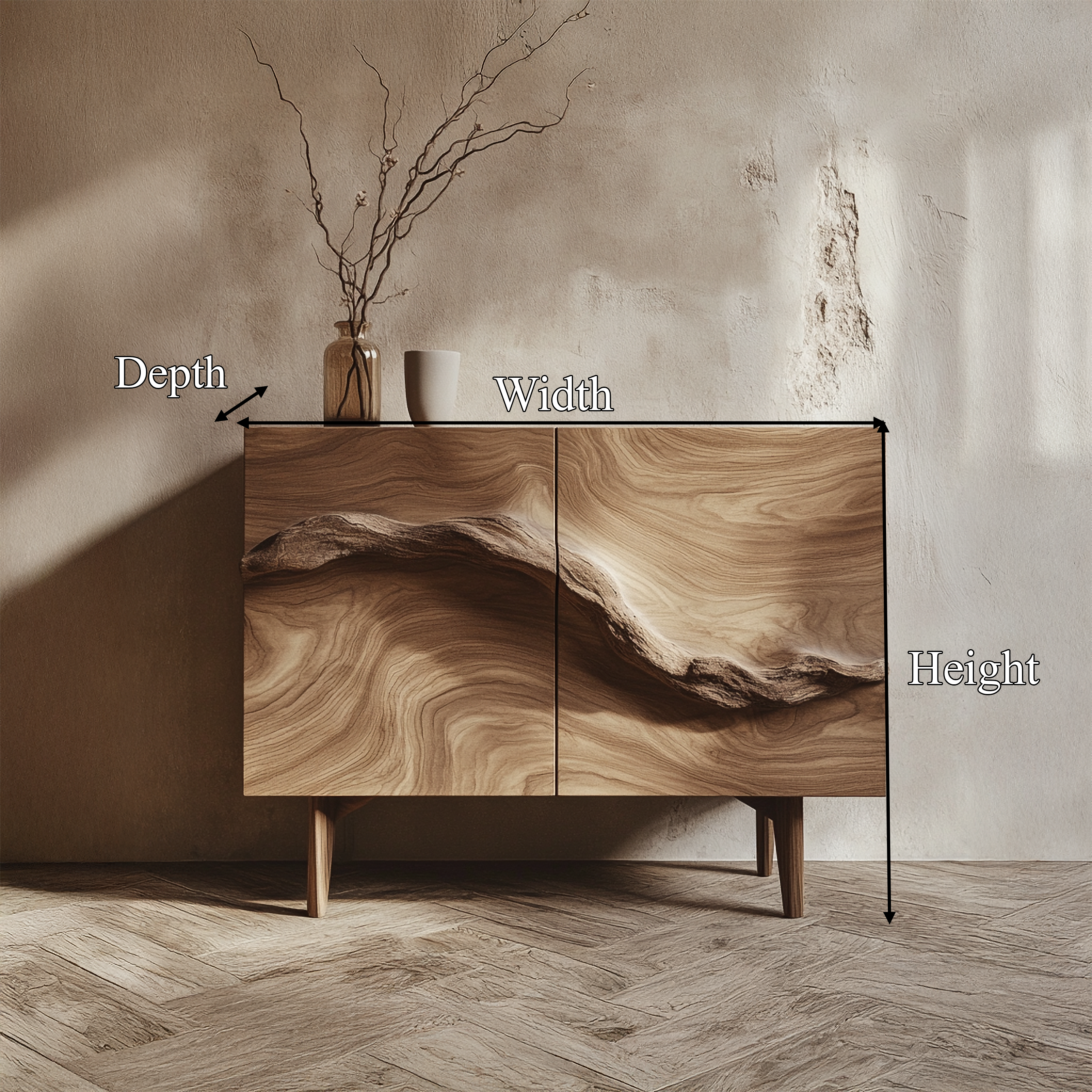 Rustic Organic Cabinet Living Room And Entryway SINLSASC347