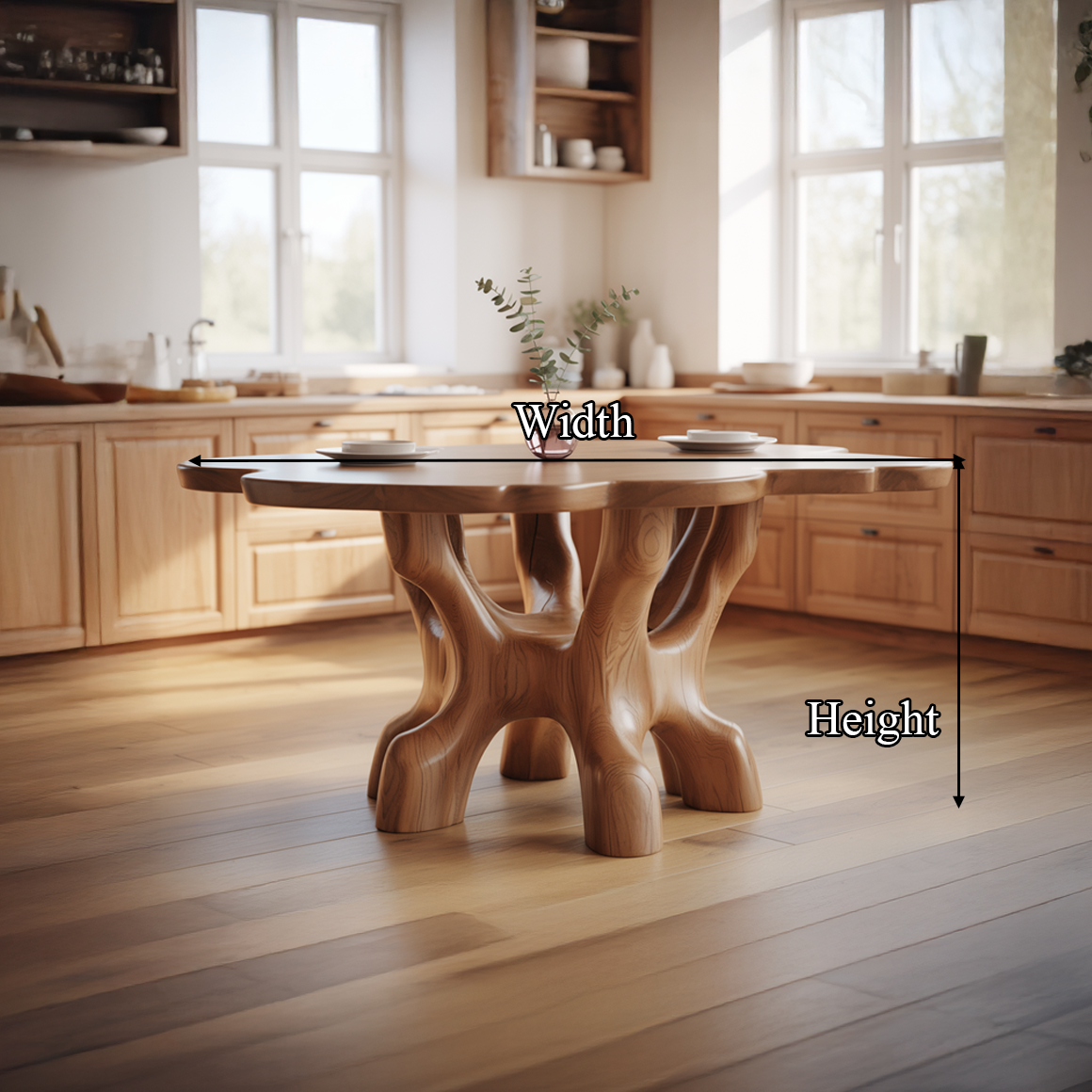 Rustic Organic Sculptural Dining Table Dining Room Or Living Room SINLSADT146
