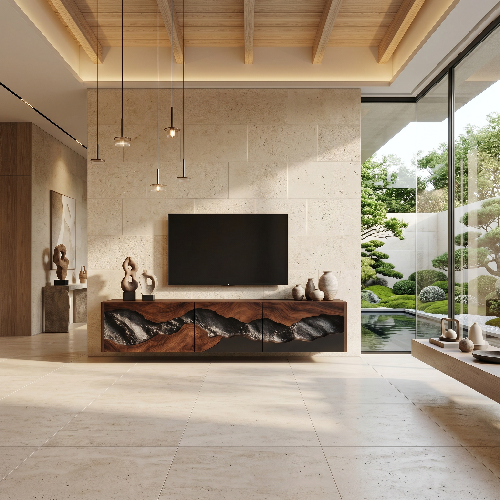 Handcrafted TV Console For Cozy Living Space SILDTTNTVC036