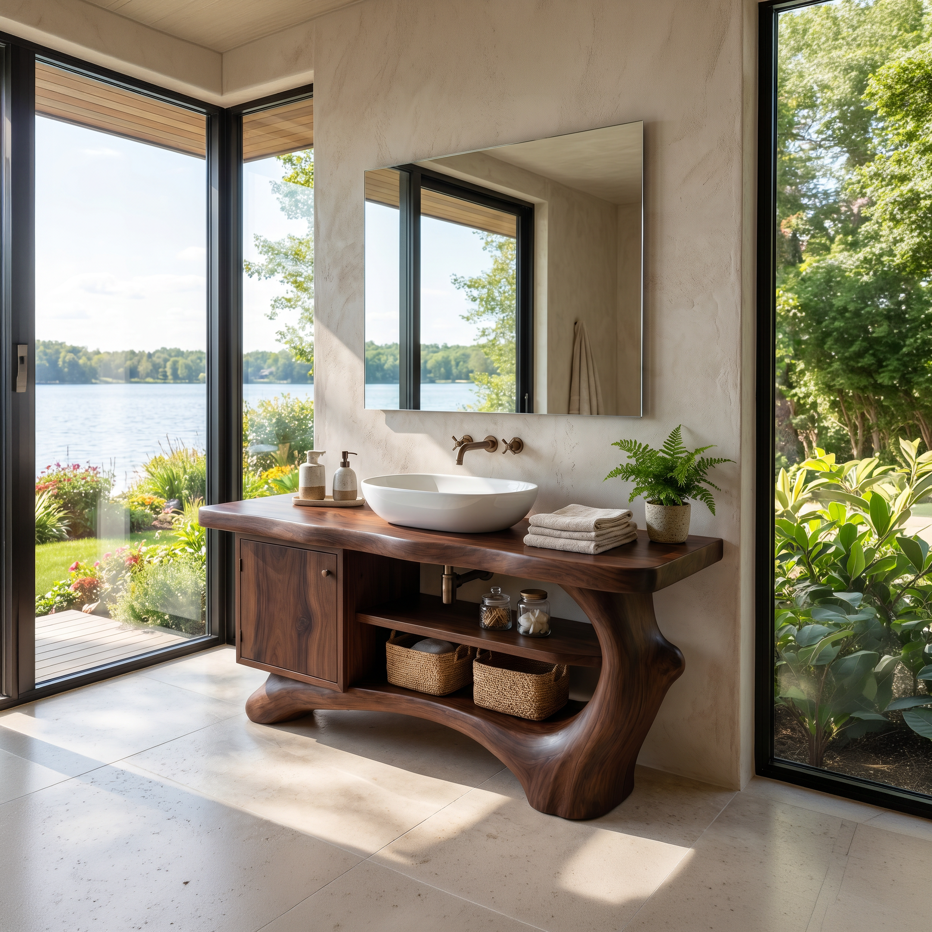 Contemporary Floating Vanity For Small Bathroom Space SILDTTNBRV063