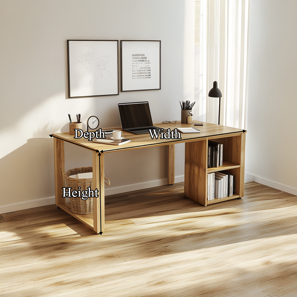 Scandinavian Minimal Work Desk For Home Office And Study Room SINLSADK049