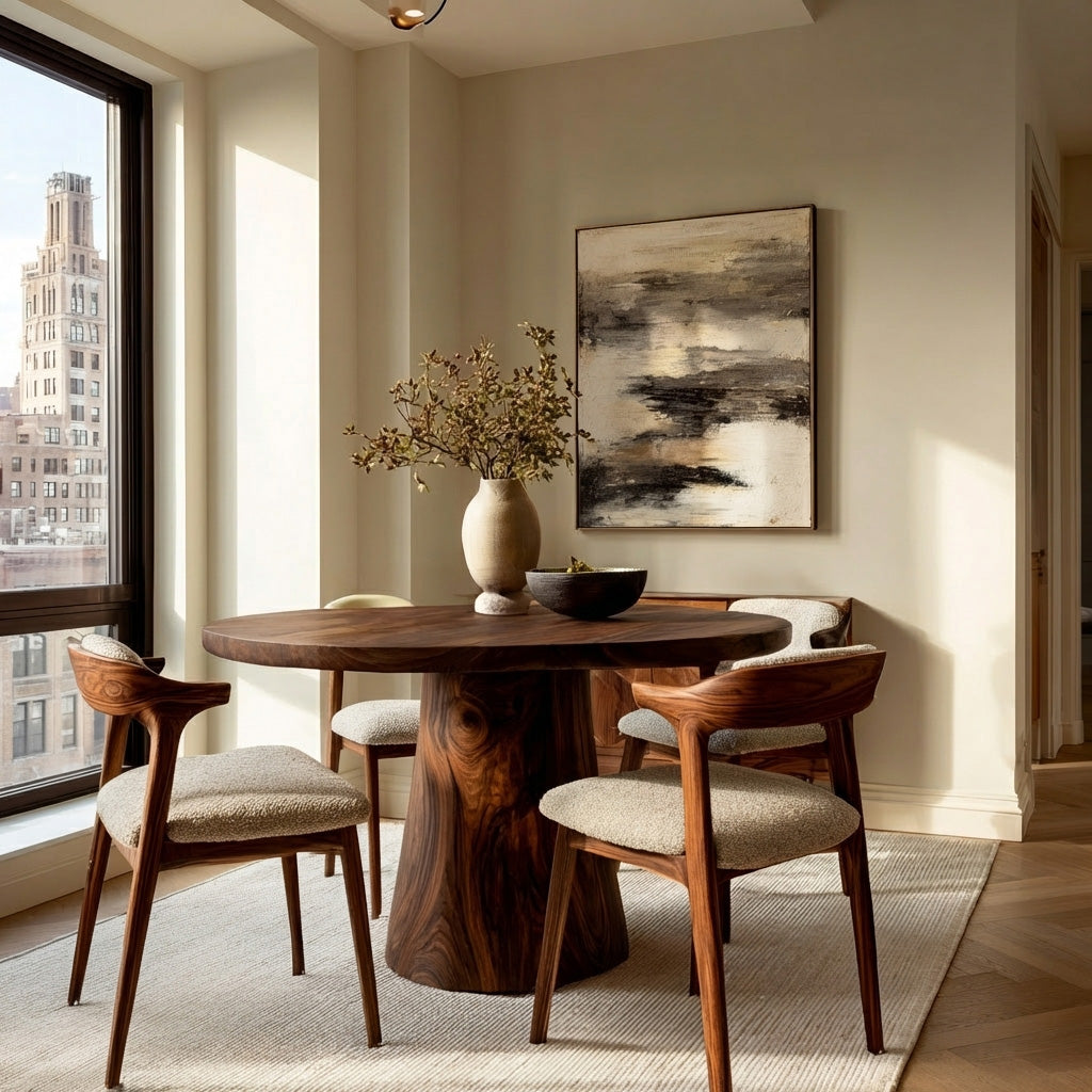 Minimalist Wooden Sculptural Dining Table For Dining Room RTTHHNDN056