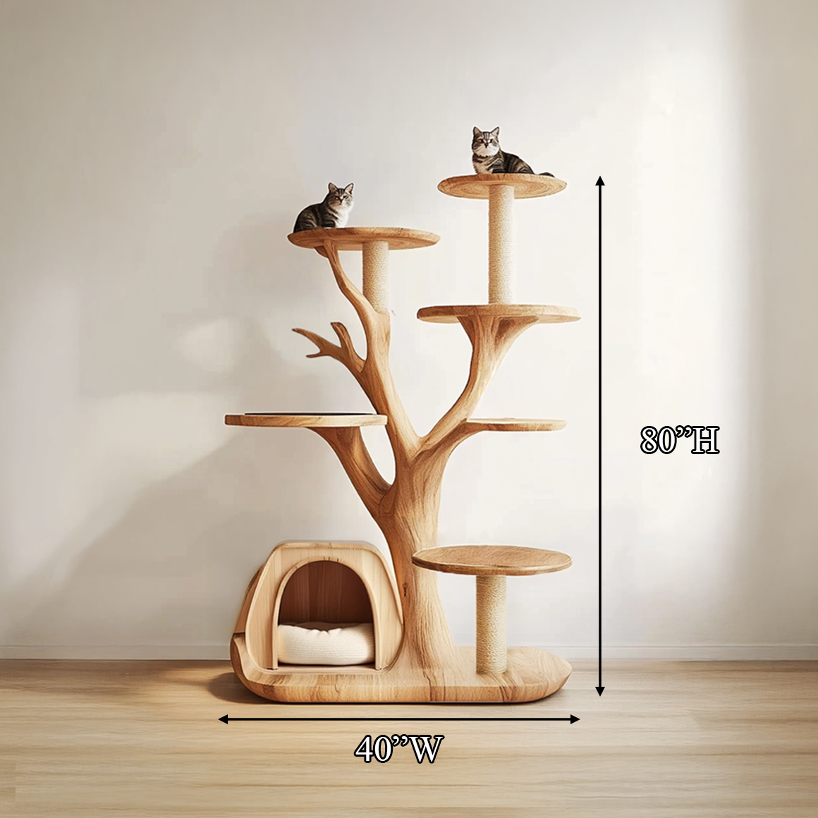 Rustic Tree Cat Tower Modern Living Room SINLSATT043