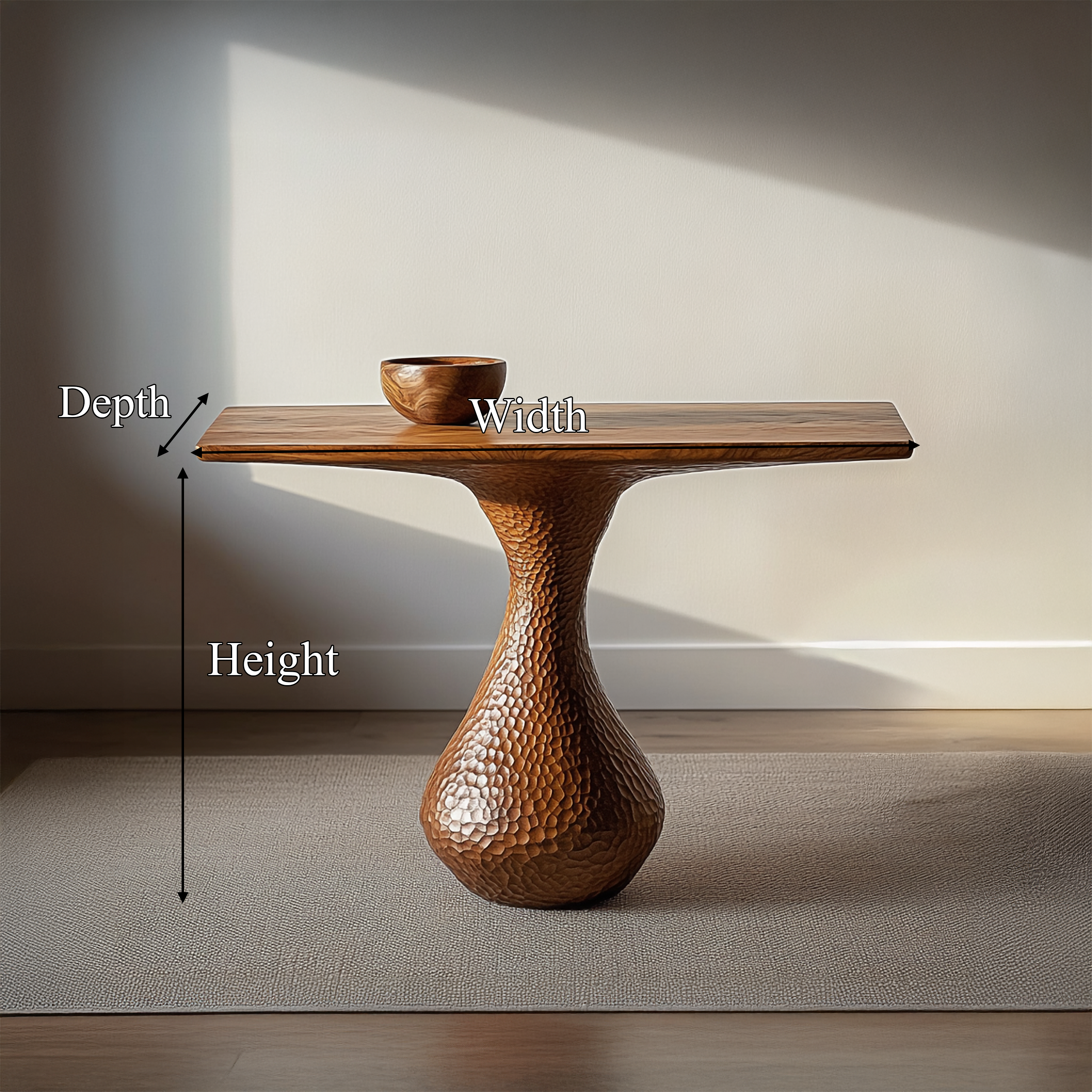 Rustic Organic Wood Console Table Entryway SINLSACS438