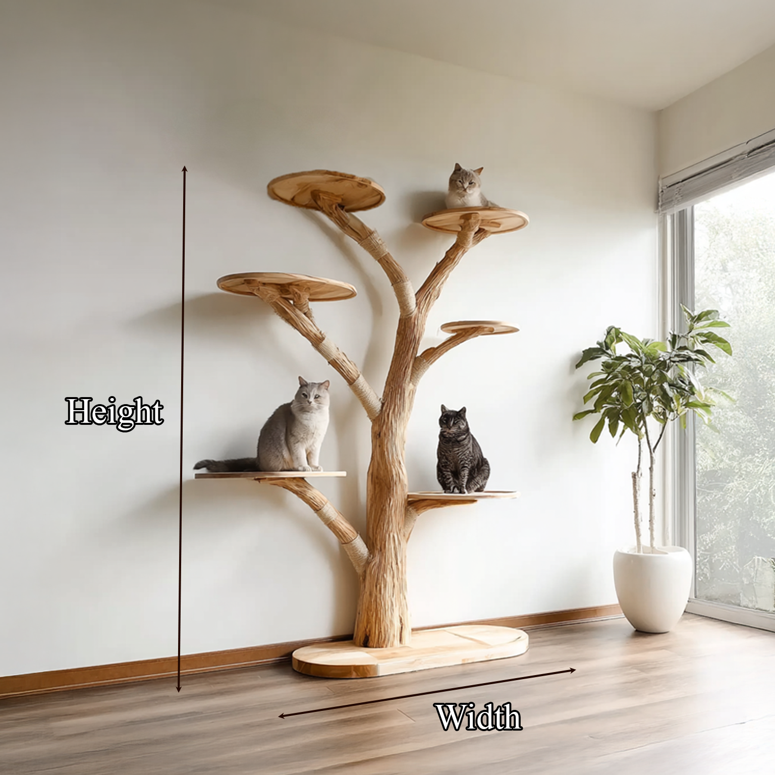 Rustic Tree Cat Tower Home Office SINLSATT027