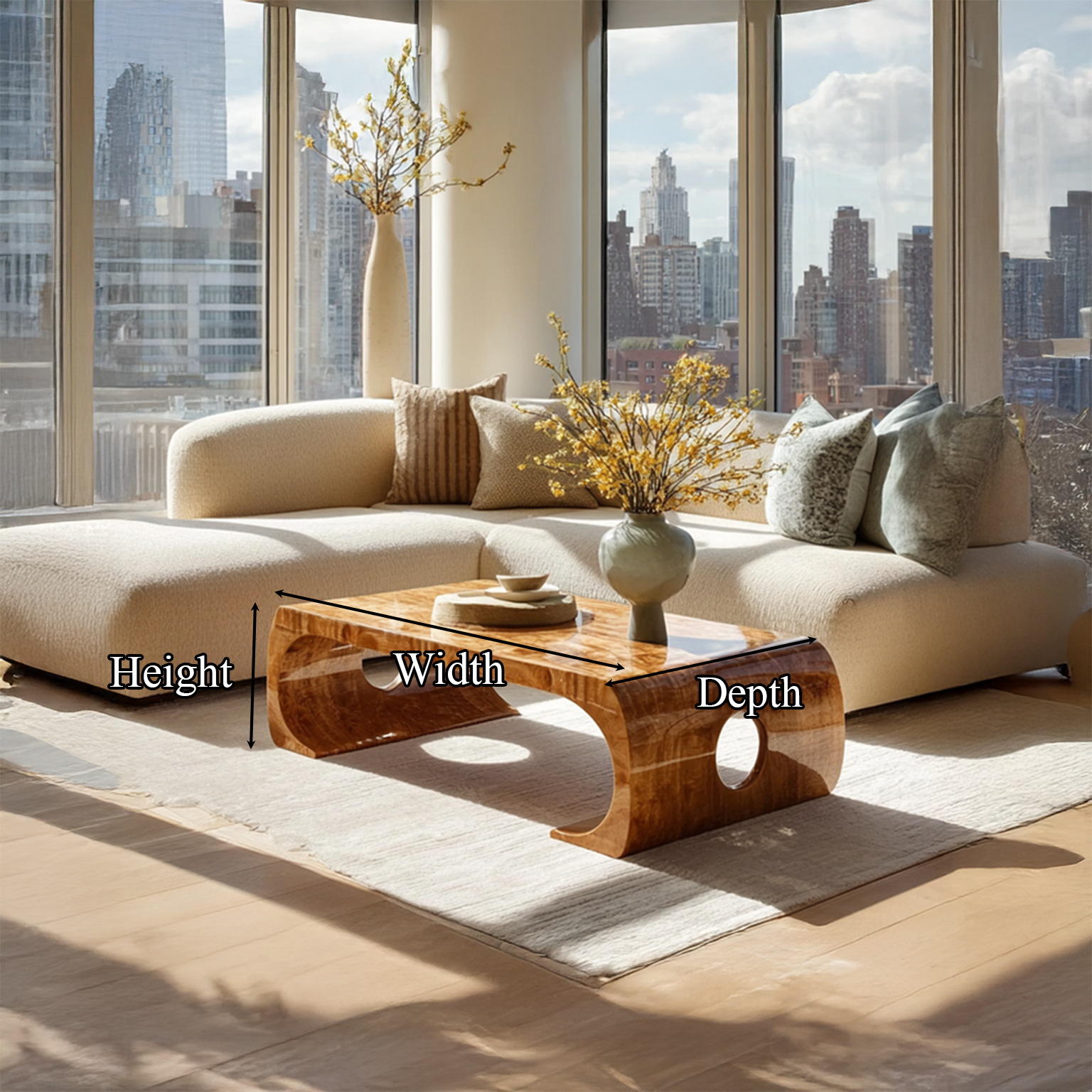 Mid Century Accent Coffee Table Living Decor SINLSACF043
