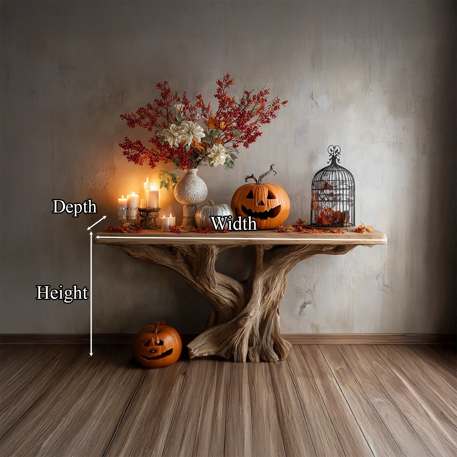 Rustic Natural Console Entryway Decor SINLSACS142