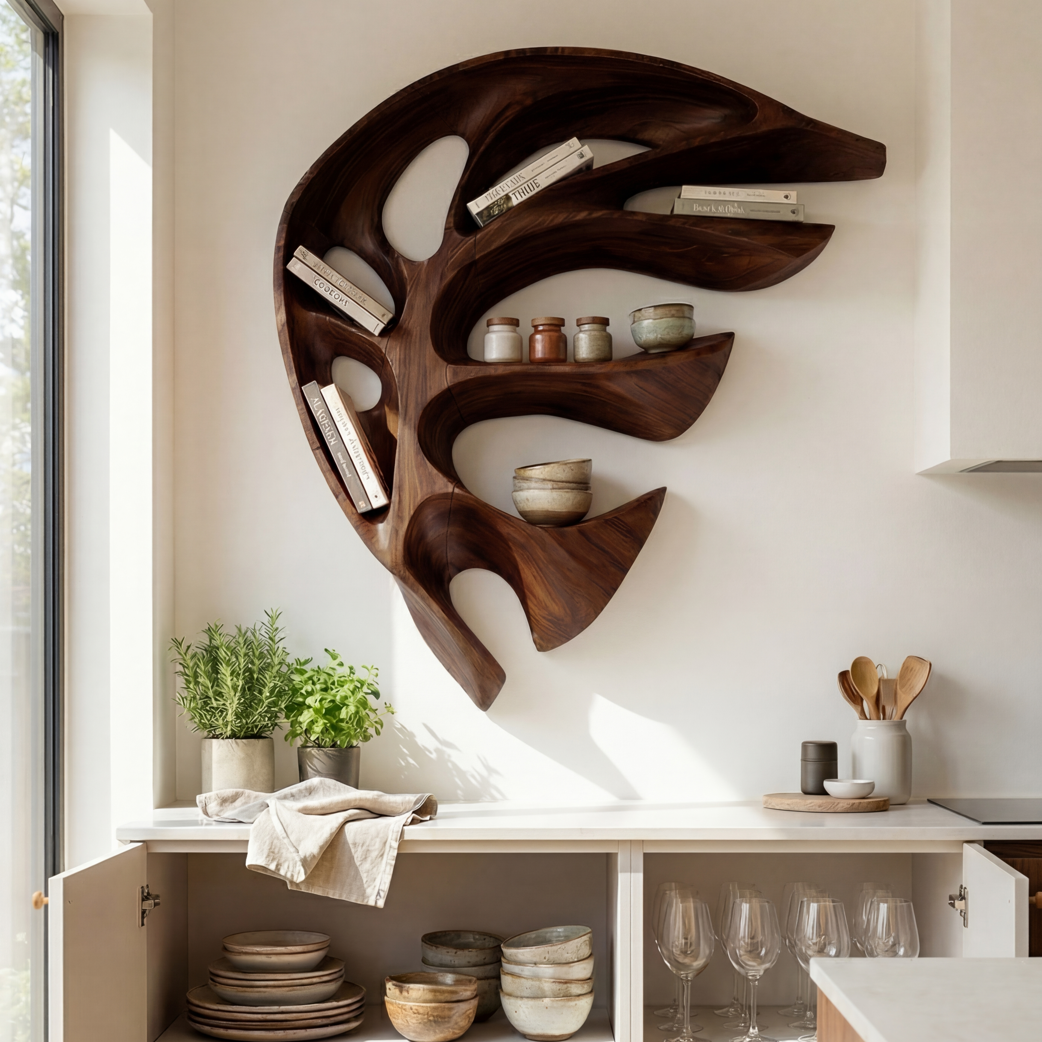 Modern Wall Mounted Shelf For Kitchen Storage SILDTTNWMS046