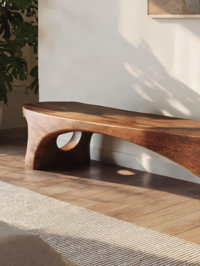 Modern Sculptural Bench With Organic Design For Entryway SITHHNCHR045