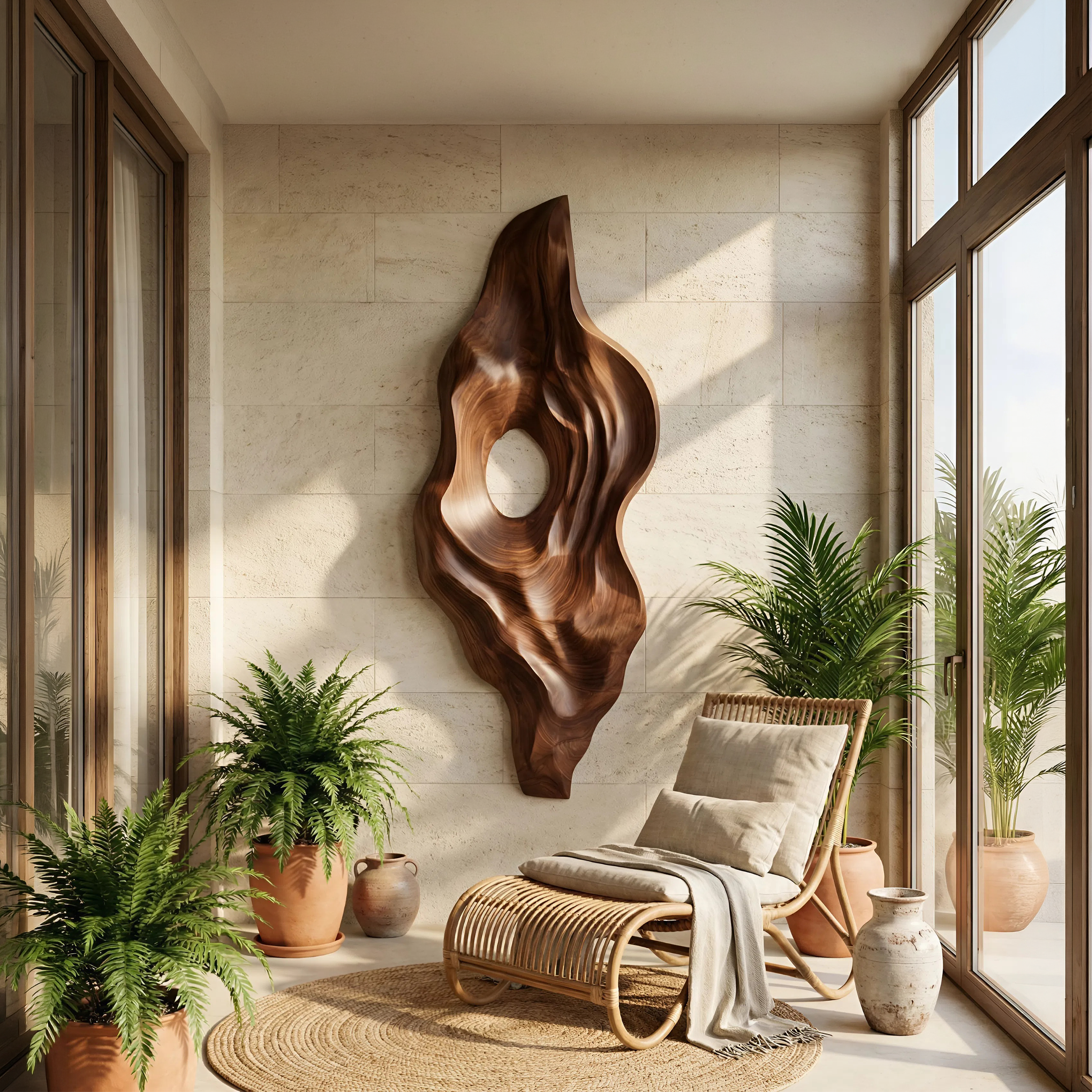 Modern Fluid Wall Decor Panel For Living Room Space SILDTTNWA067