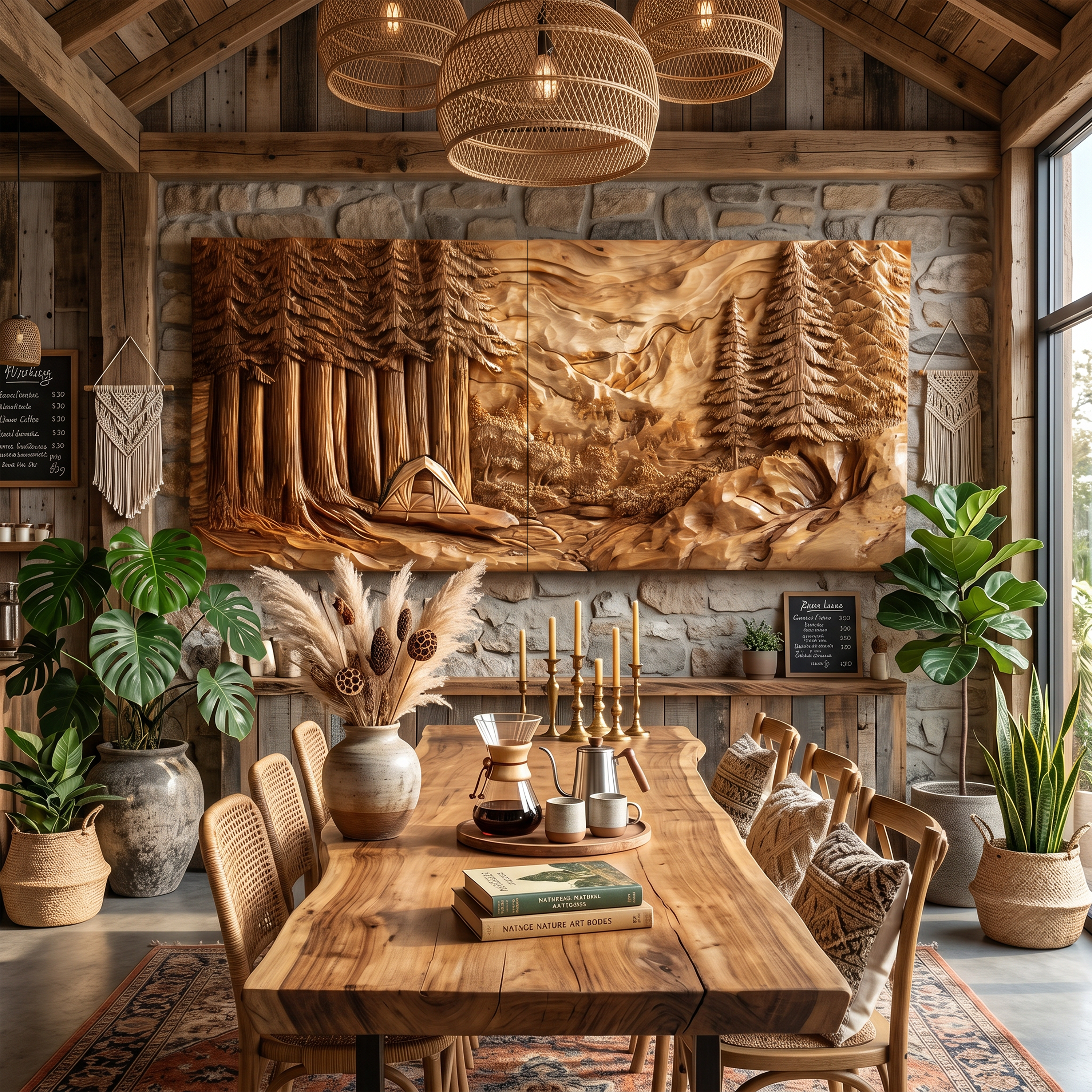 Illuminated Sunset Lake Wood Wall Art For Cozy Cabin Interior Decor SILDTTRWA099