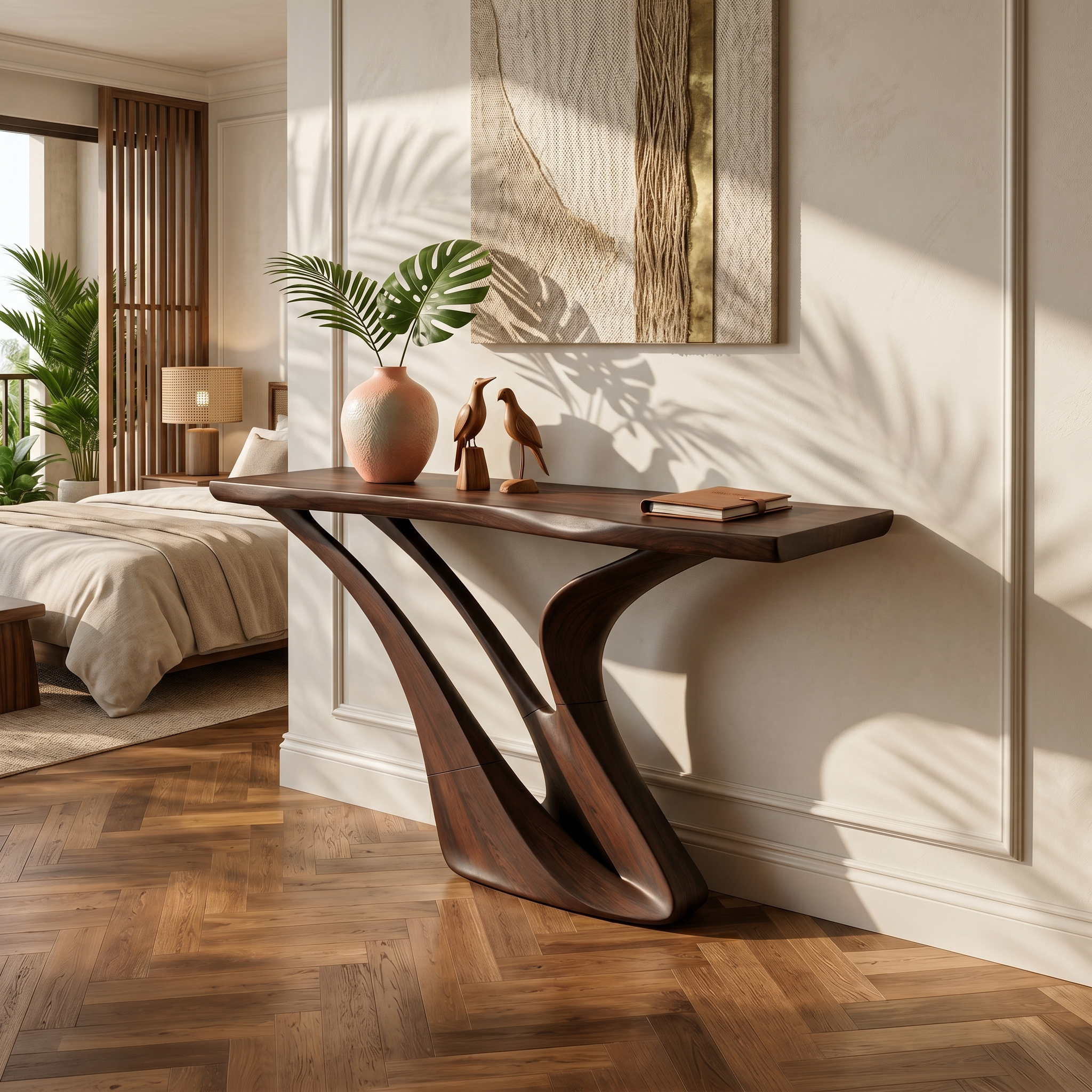 Organic Wing Base Console Table Modern Entryway SILDTTRCS080