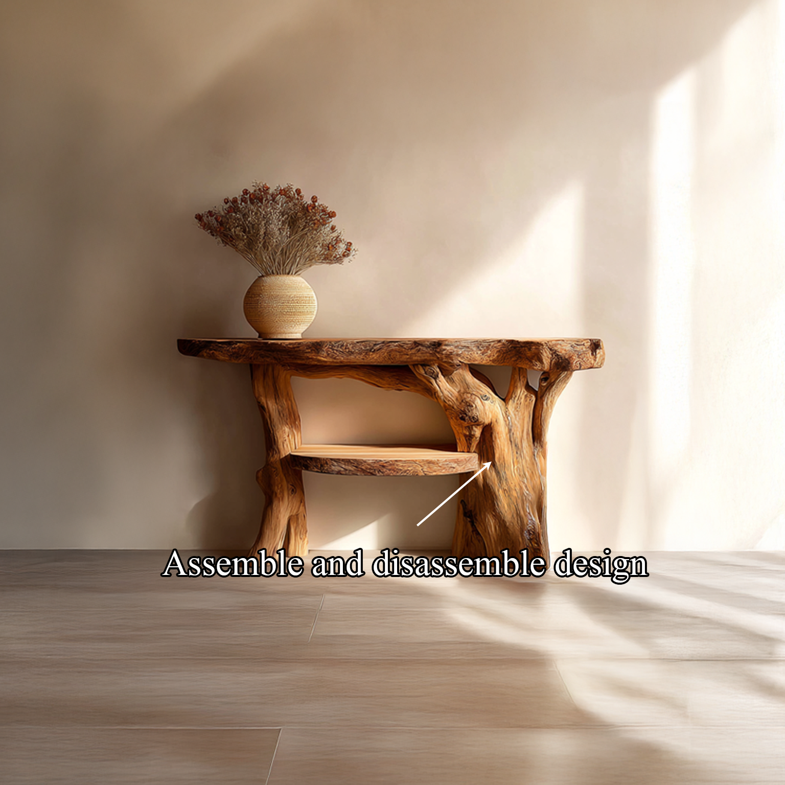 Rustic Organic Console Table Entryway Accent SINLSACS237