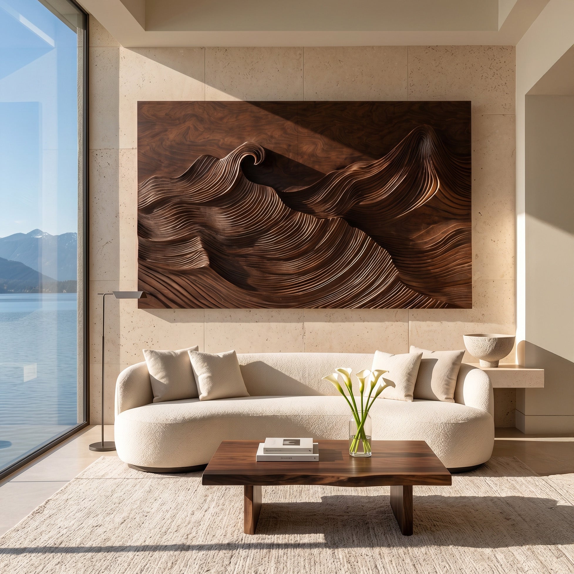 Organic Modern Wave Wood Wall Art For Wall Decor RTTHHNWA207