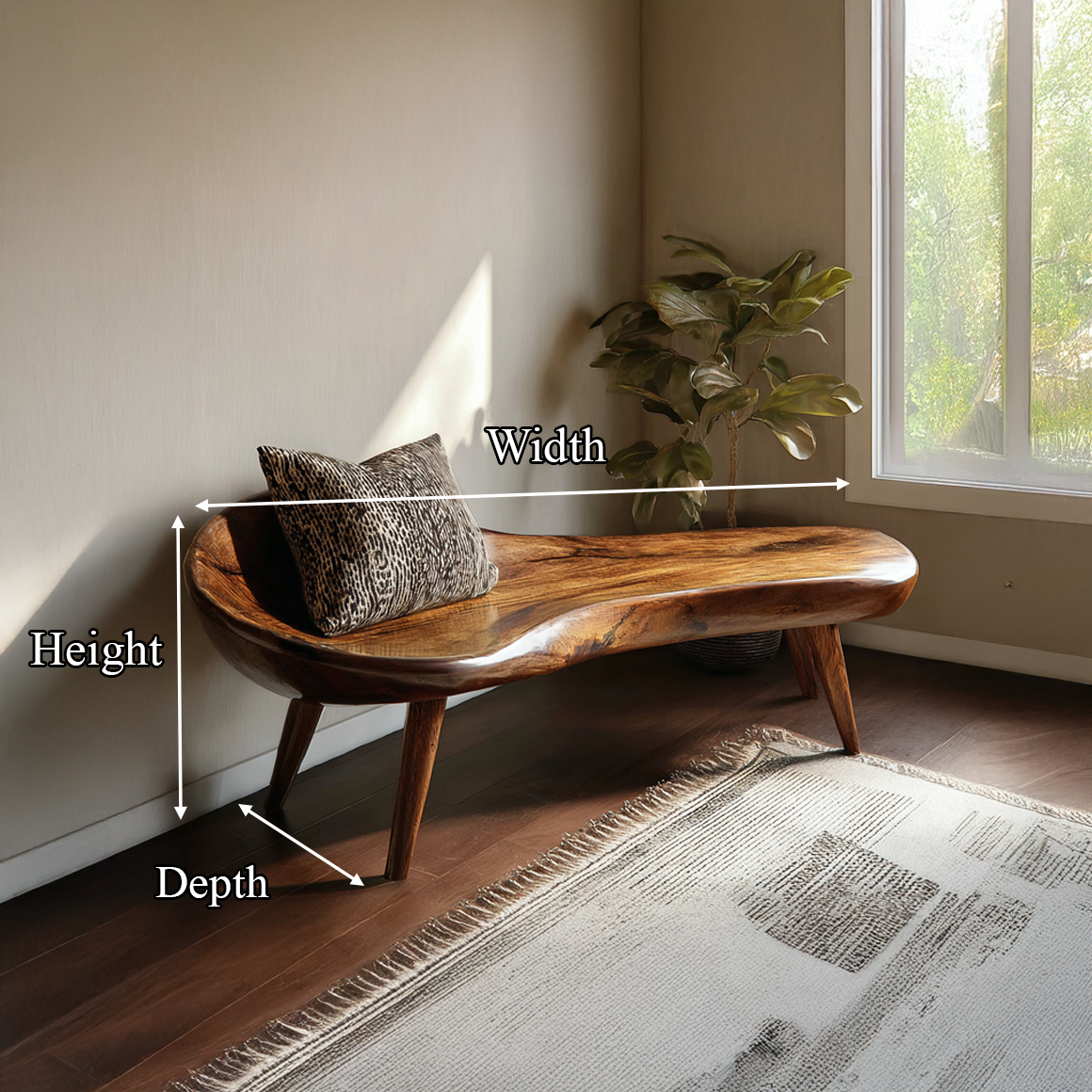 Rustic Wooden Bench Living Room Entryway SINLSARS019