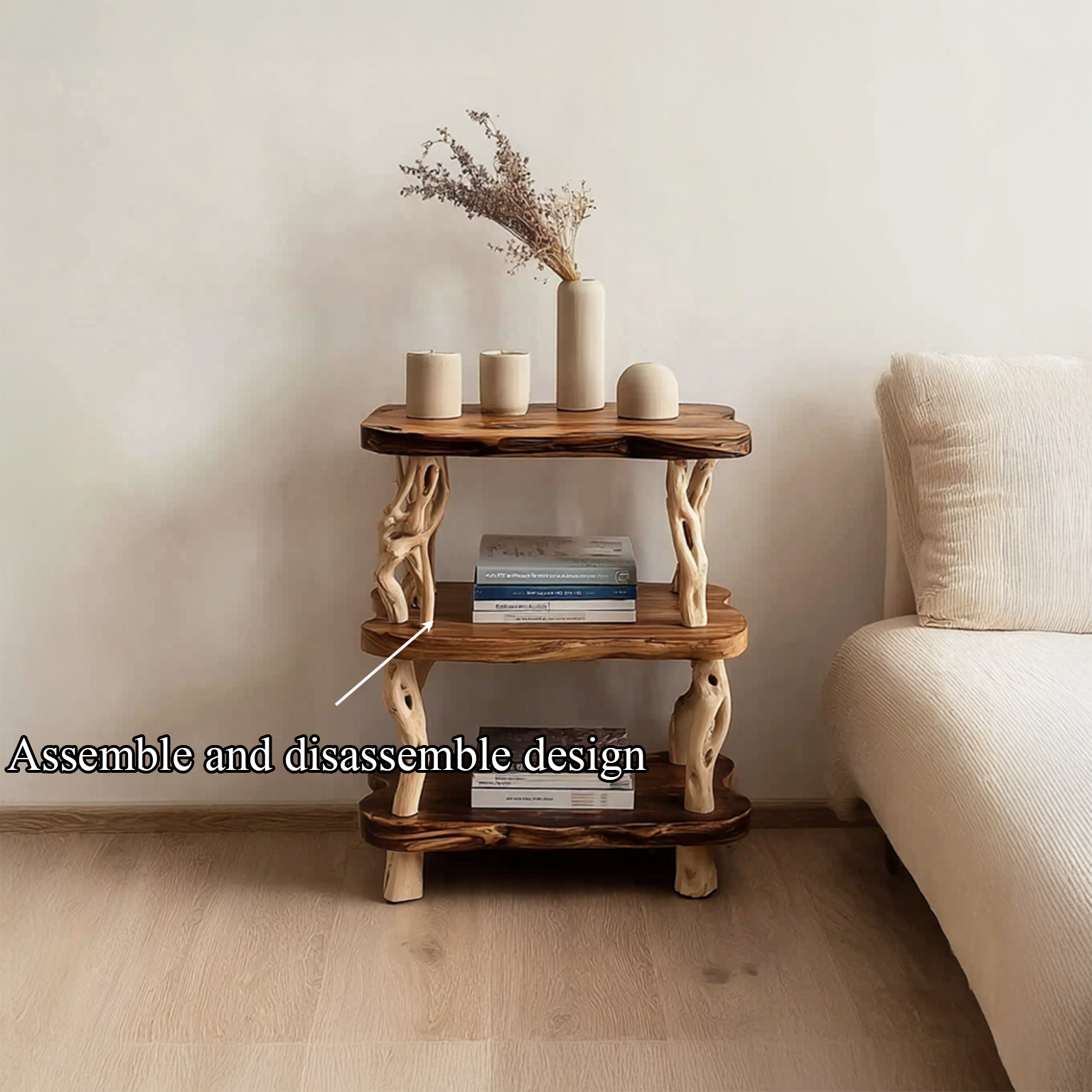 Rustic Bedside Table Bedroom SINLSABT002