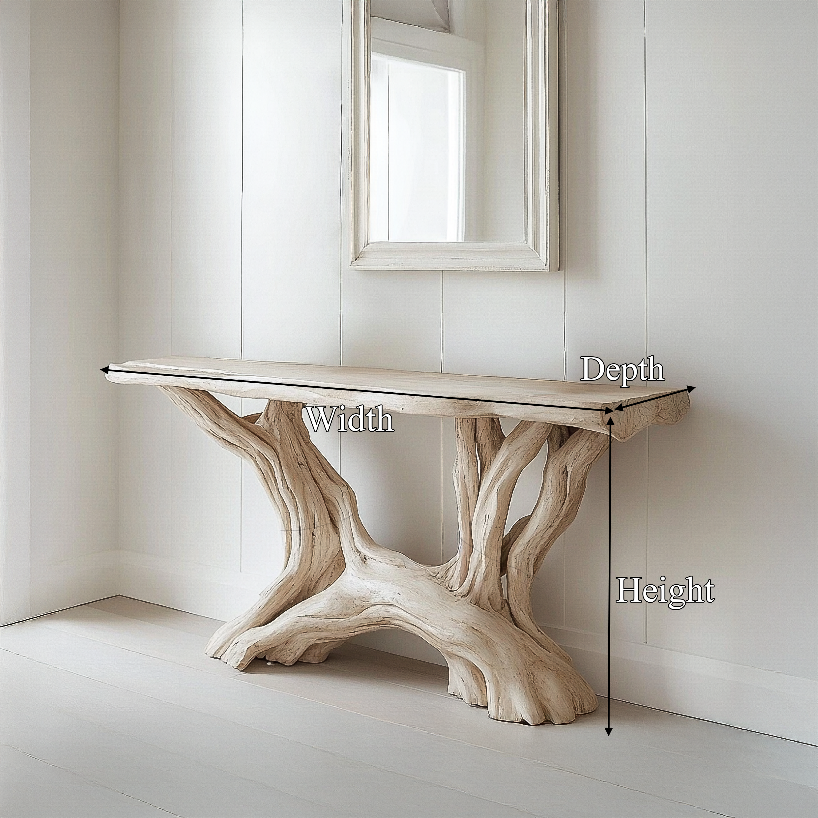 Coastal Rustic Organic Console Table Living Room And Entryway SINLSACS423