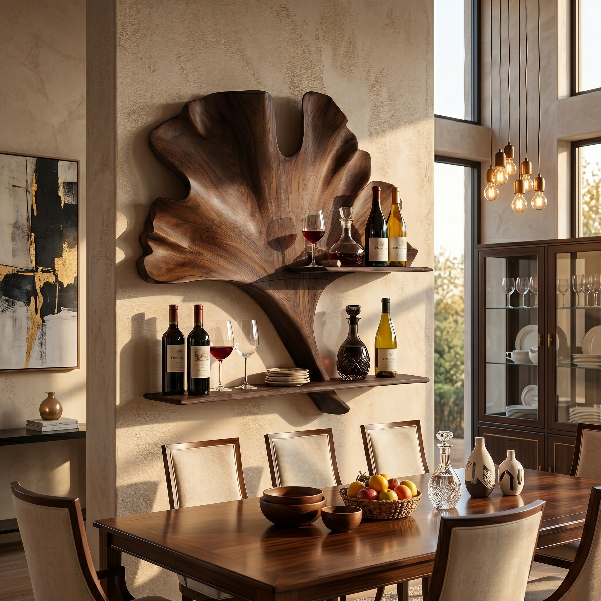 Farmhouse Wall Wine Stand For Kitchen Bar Storage Nook SILDTTRWH079