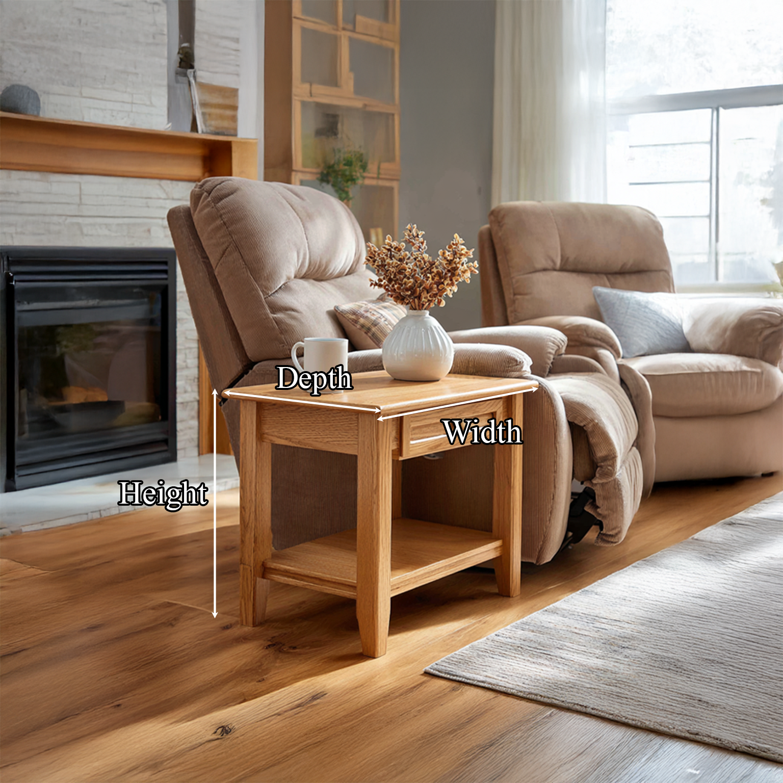 Mid Century Modern Side Table Living Room SINLSABT046