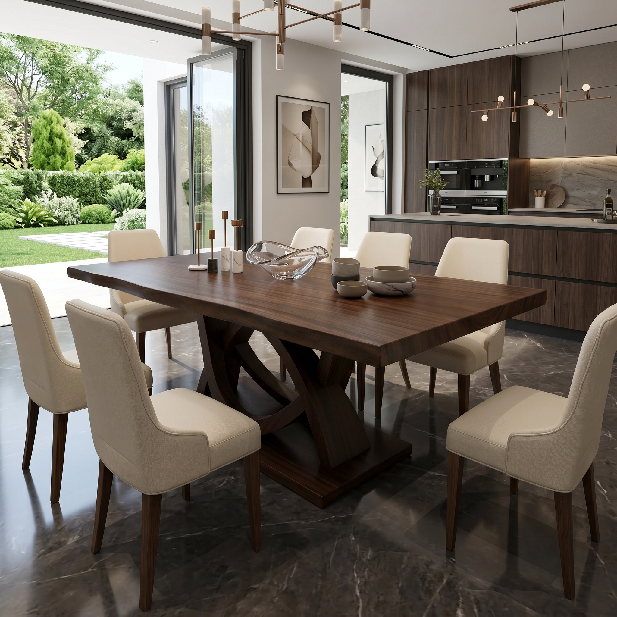 Curved Pedestal Table For Resort Dining Room SILDTTRDN069
