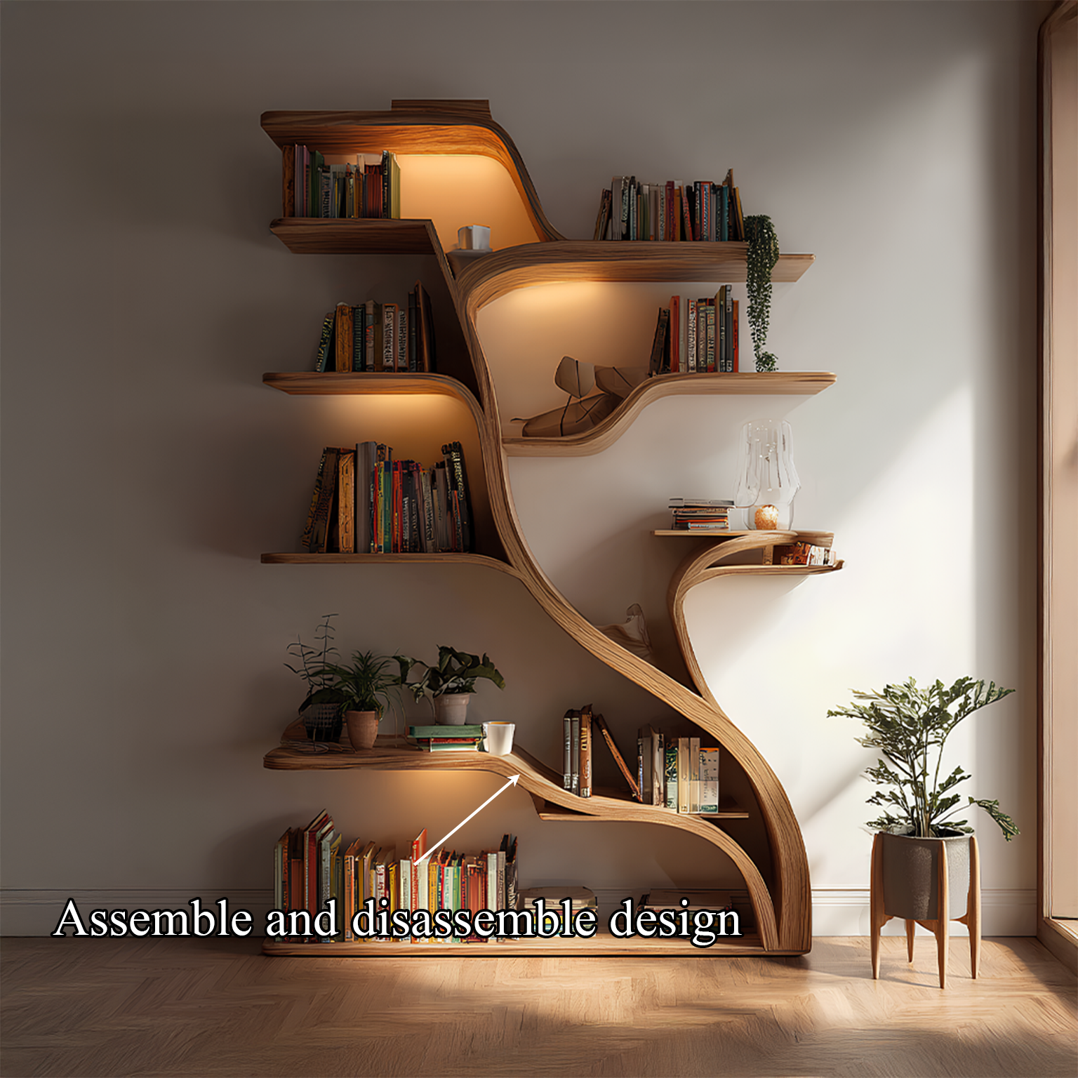 Tree Branch Wall Shelf Solid Wood Farmhouse Decor Gift SINLSATB187