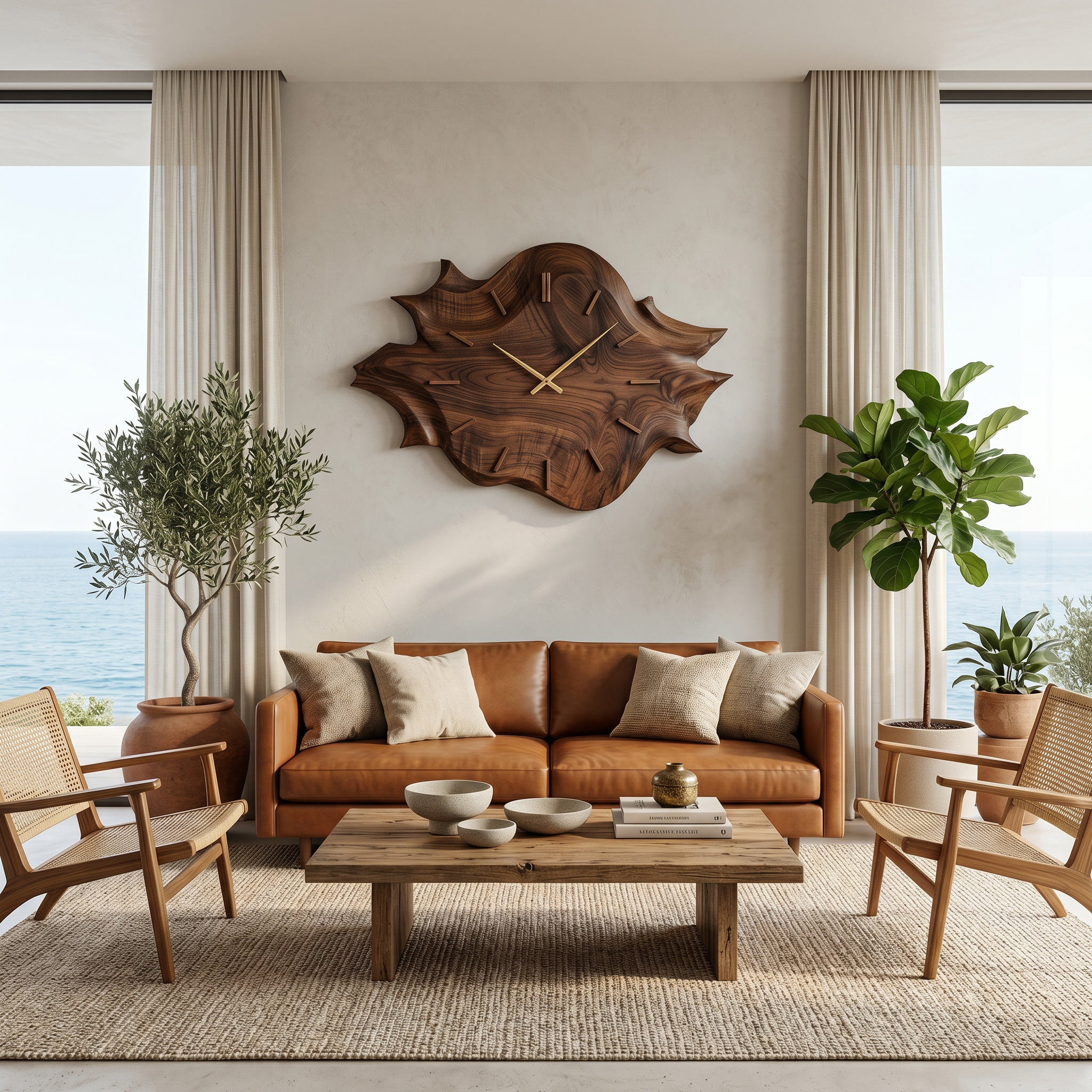 Artistic Wooden Wall Clock For Modern Apartment Living Room RTTHTTWAC023