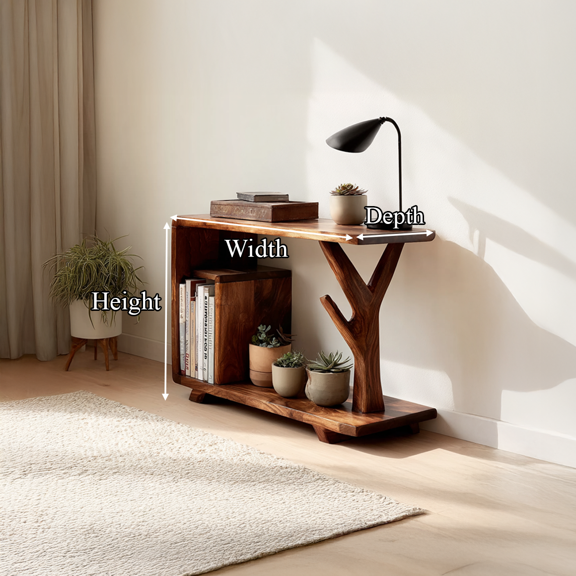 Free Standing Rustic End Table Guest Room SINLSABT086