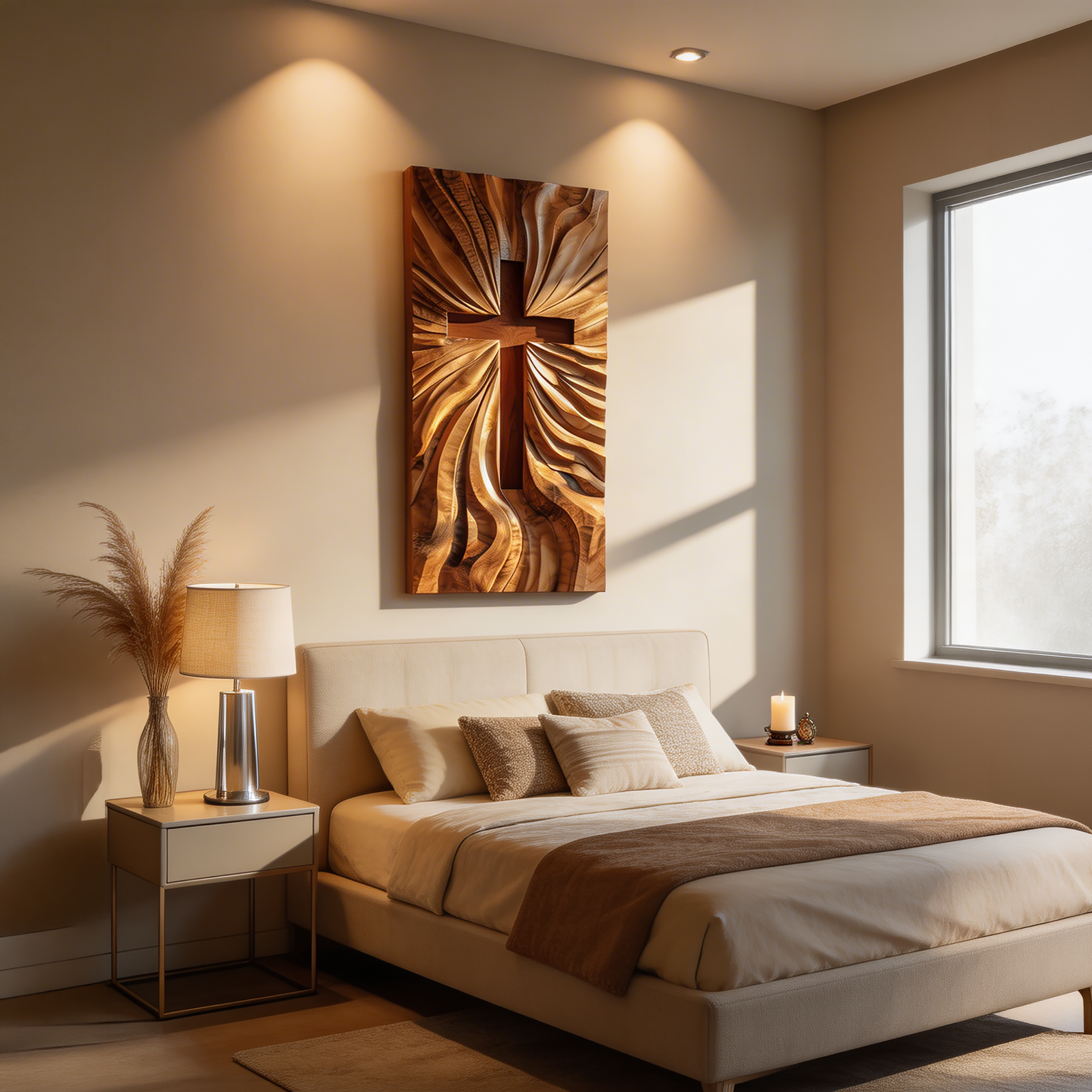 Luxury Illuminated Religious Wall Art For Modern Sacred Interior SILDTTRWA060