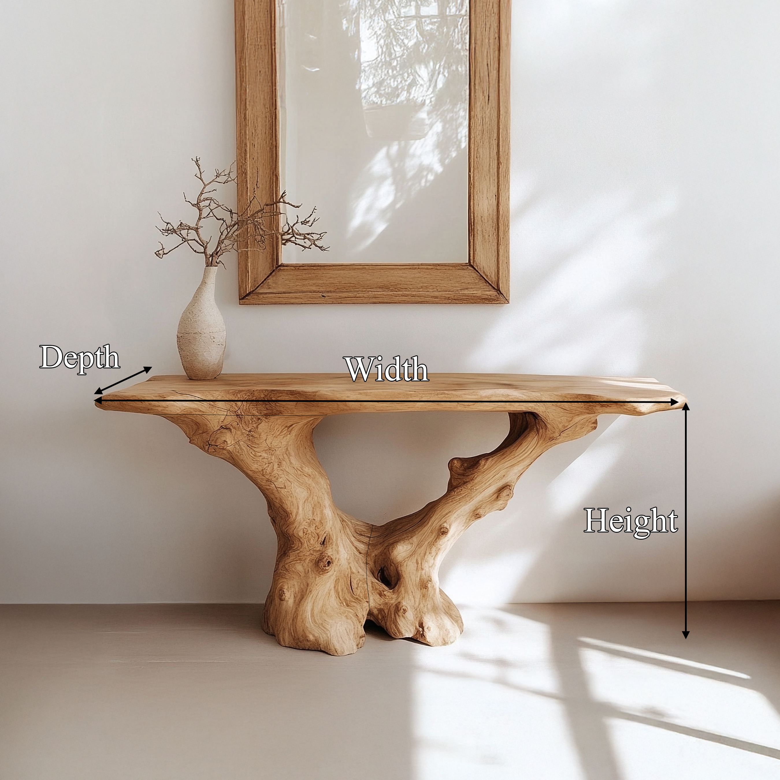 Rustic Handcrafted Wood Console Table Living Room SINLSACS437