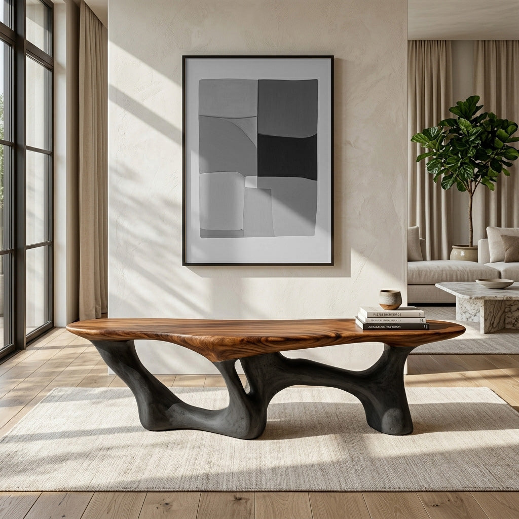 Modern Natural Wood Bench For Living Room Decor RTTHHNCHR140