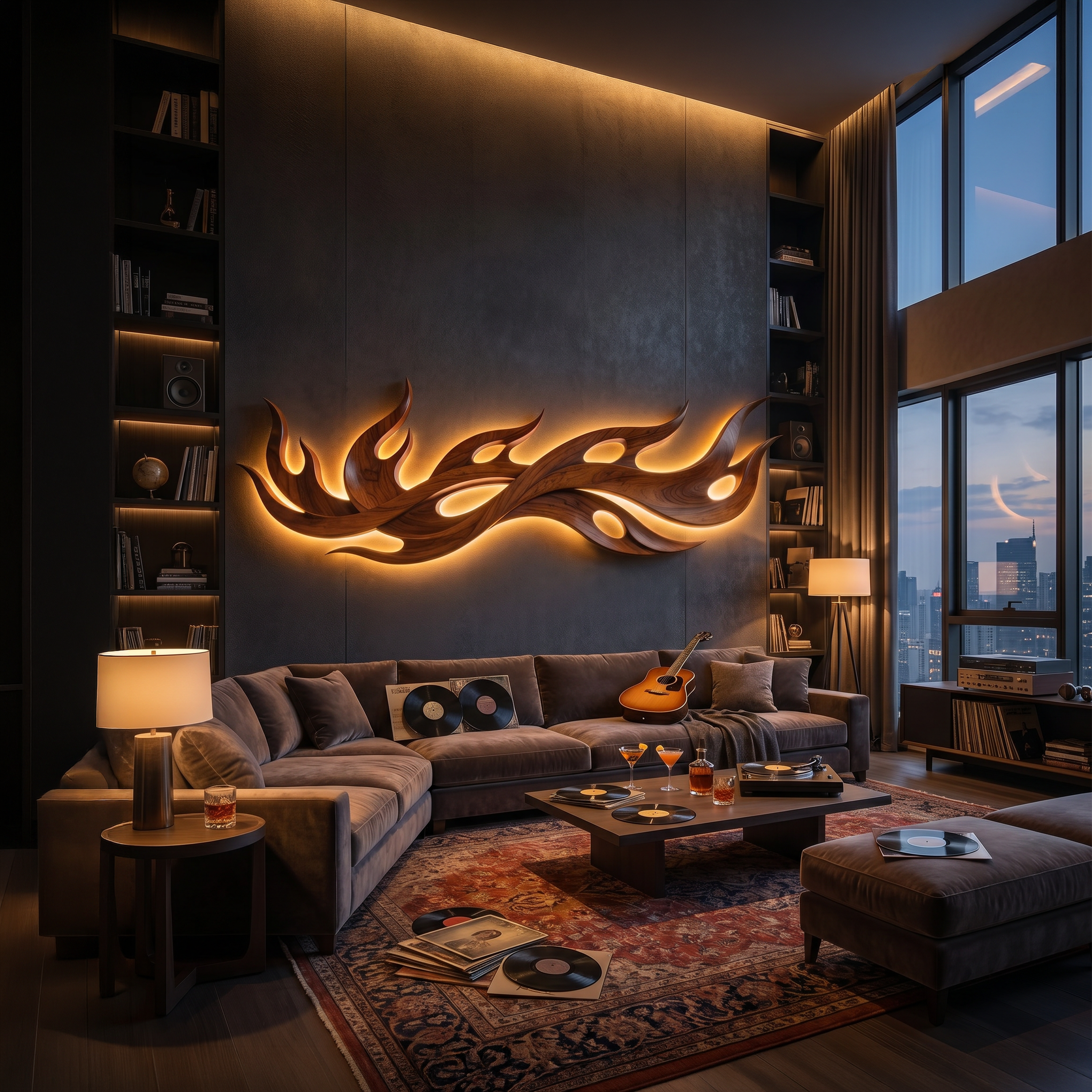 Scandinavian Statement Wall Decor For Penthouse Interior Space SILDTTNWA103