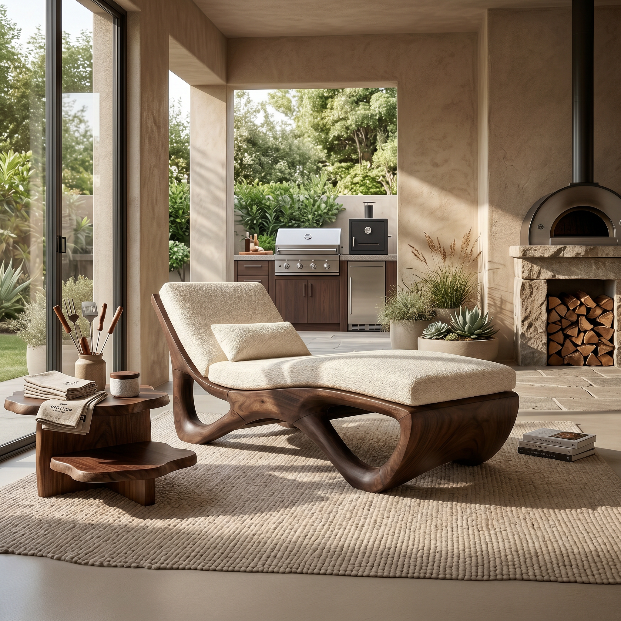 Luxury Organic Modern Chaise Lounge High End Residential Interior SILDTTRDB007
