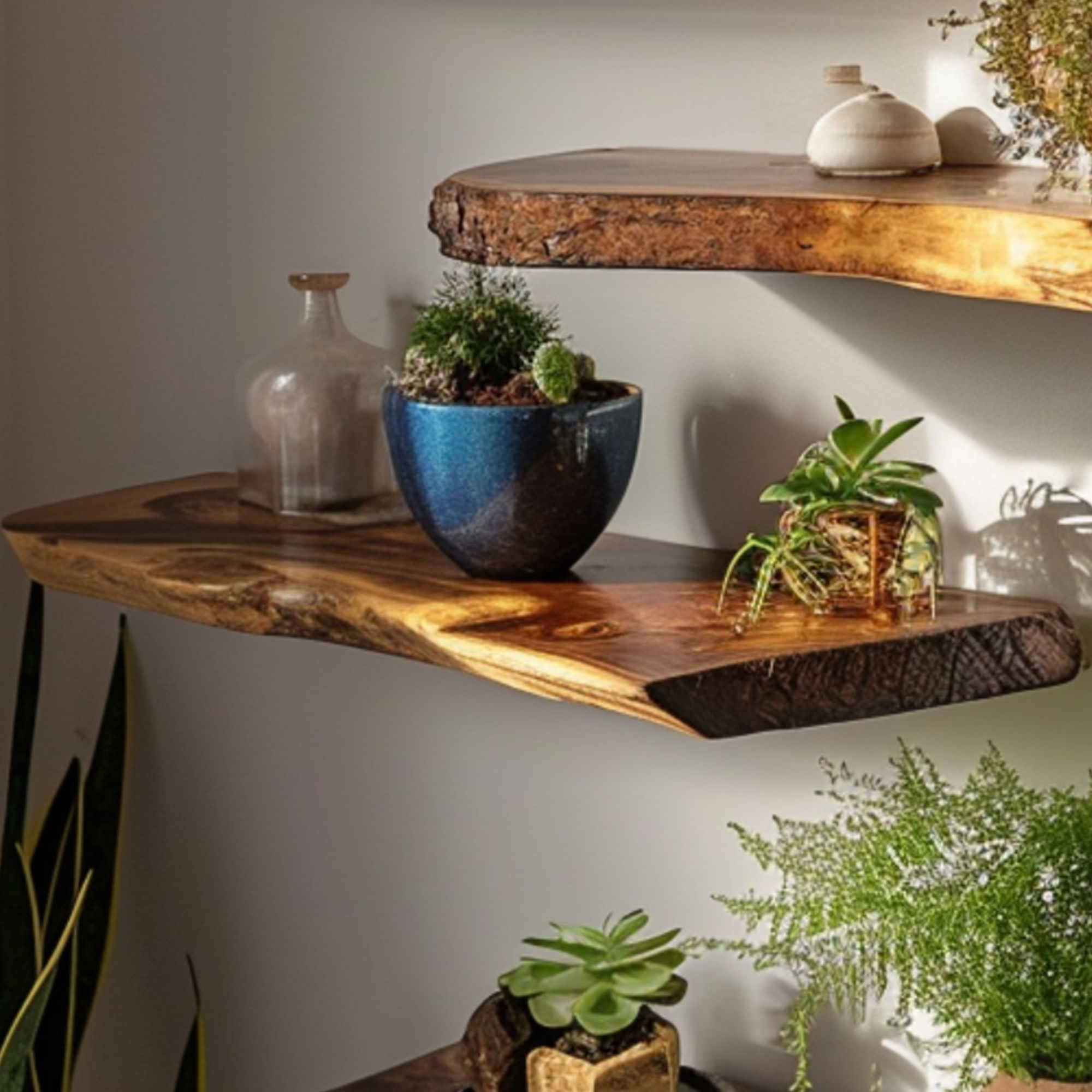 Live Edge Wood Shelf Wall Decor SINLFL035
