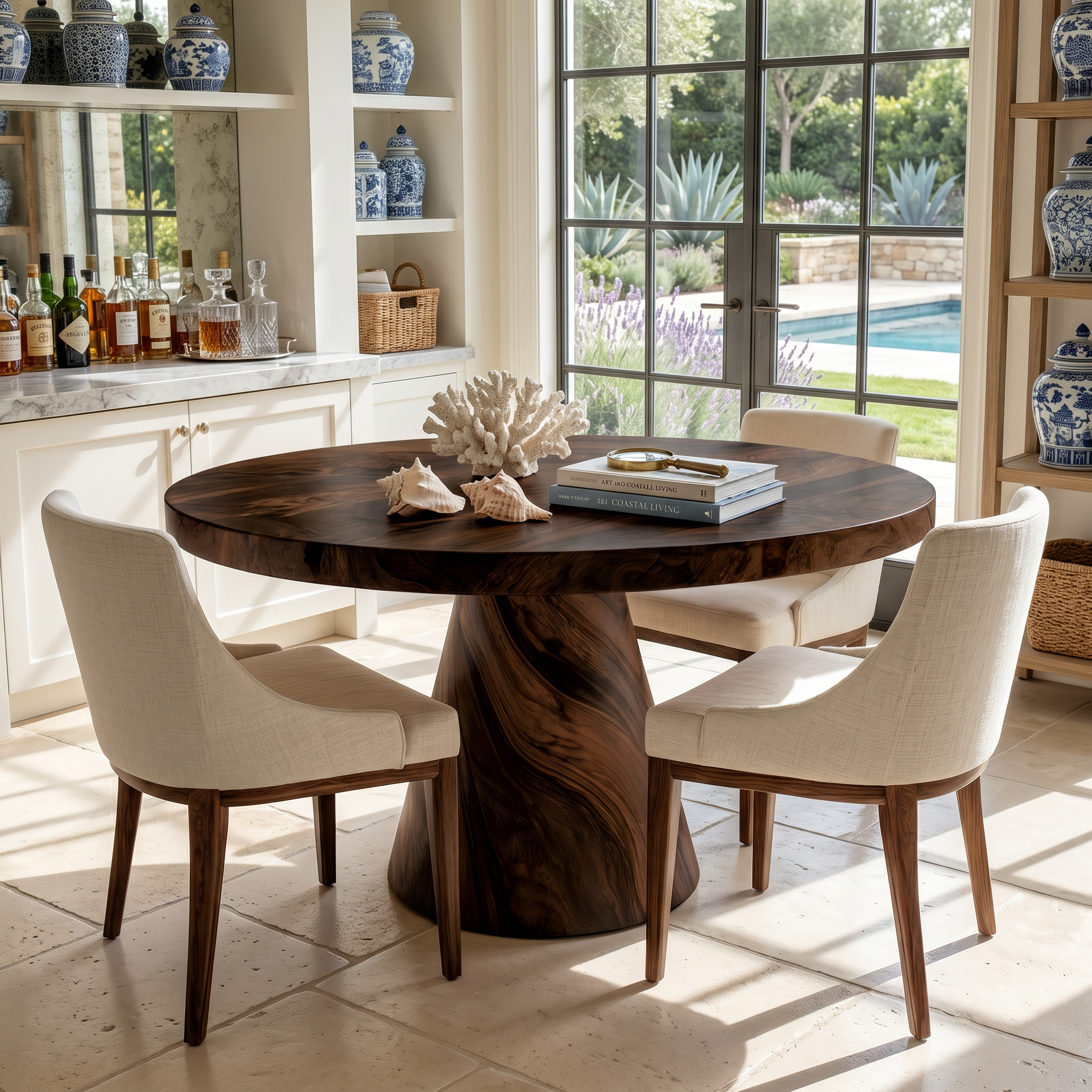 Luxury Round Center Table For Wine Dining Room SILDTTRDN081