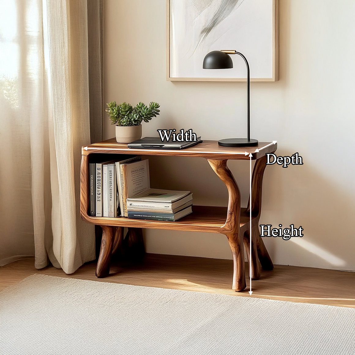 Free Standing Rustic Side Table Living Room SINLSABT082