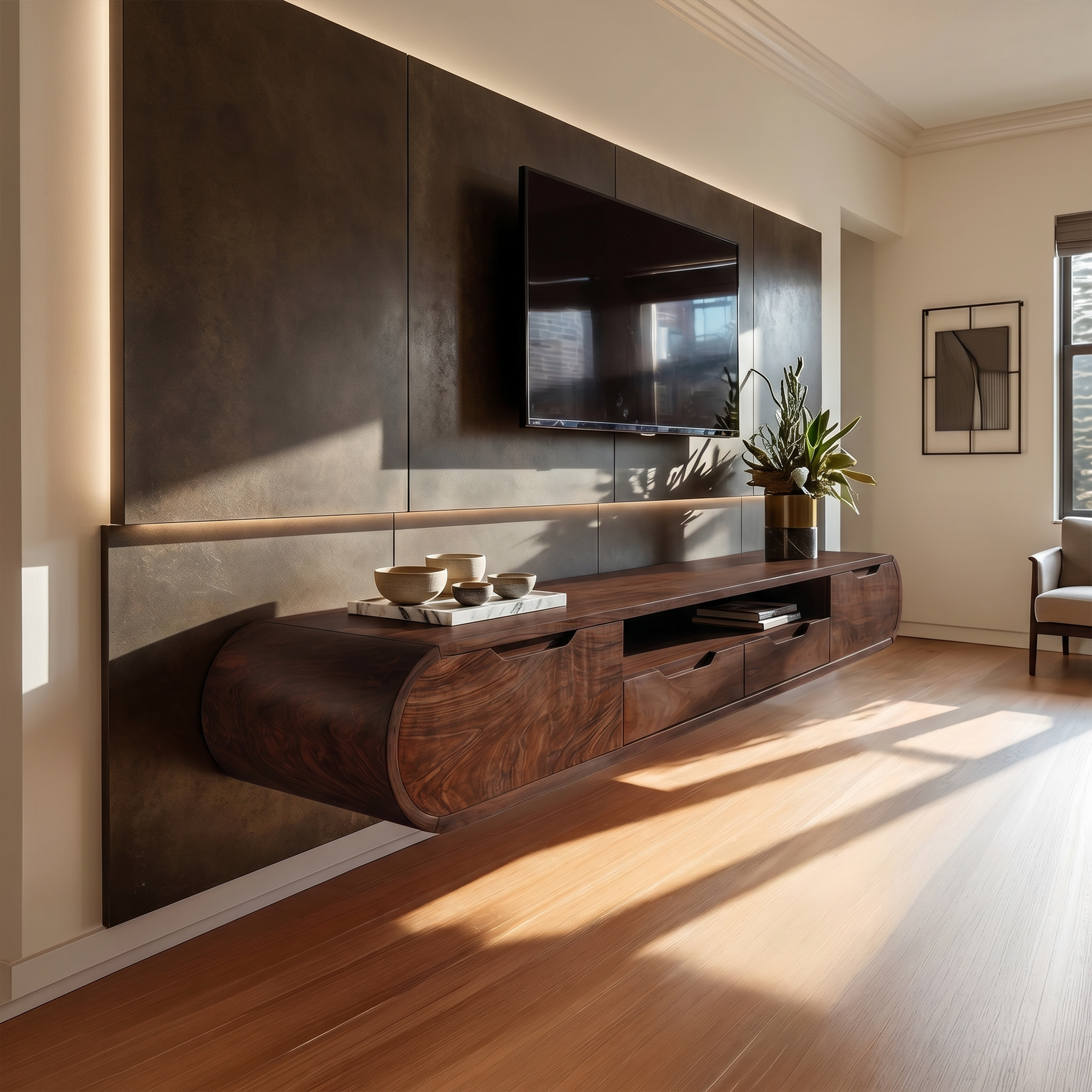 Contemporary Wooden Media Console For Urban Interior SILDTTRTVC082