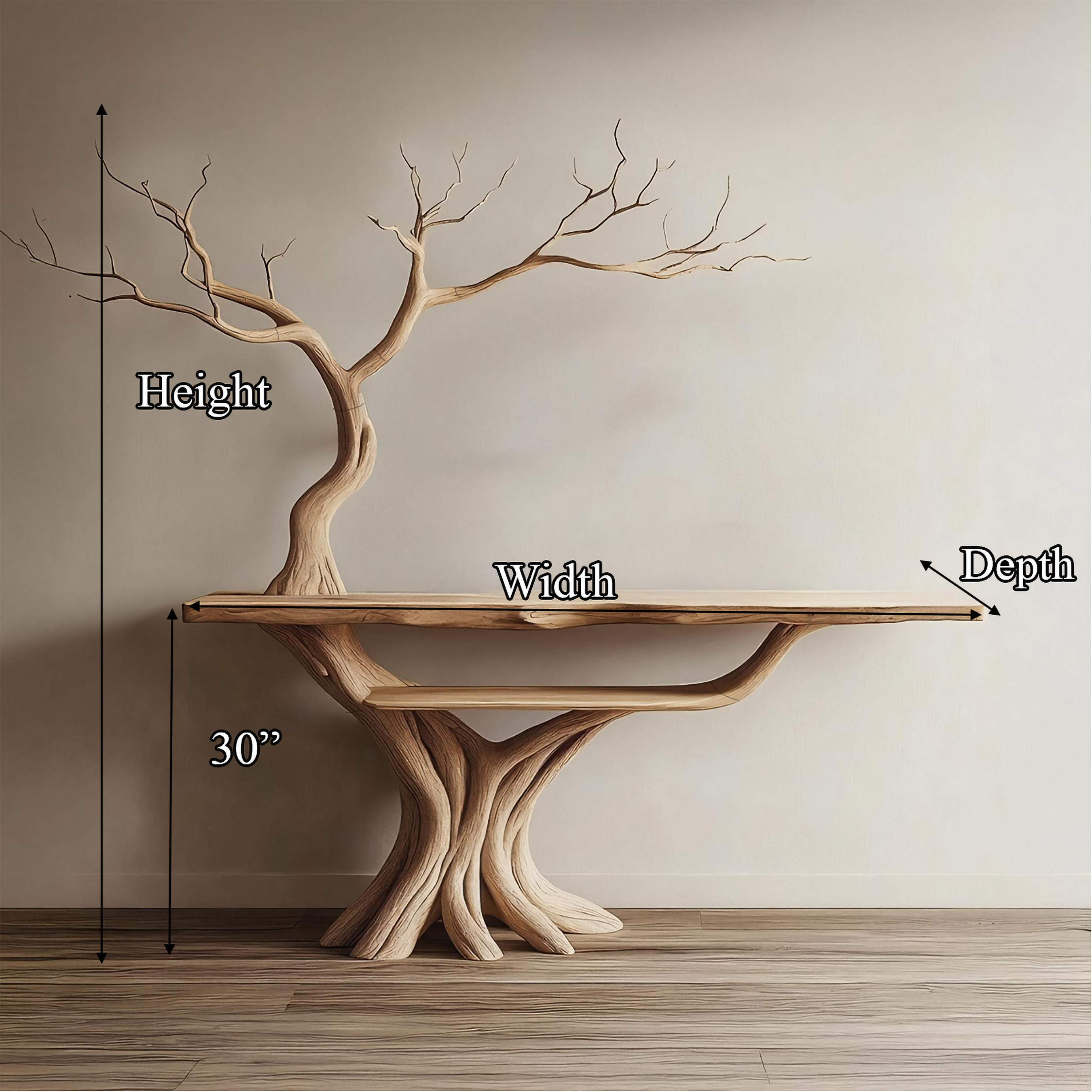 Rustic Tree Console Table Christmas Home Entryway Decor SINLSACS389