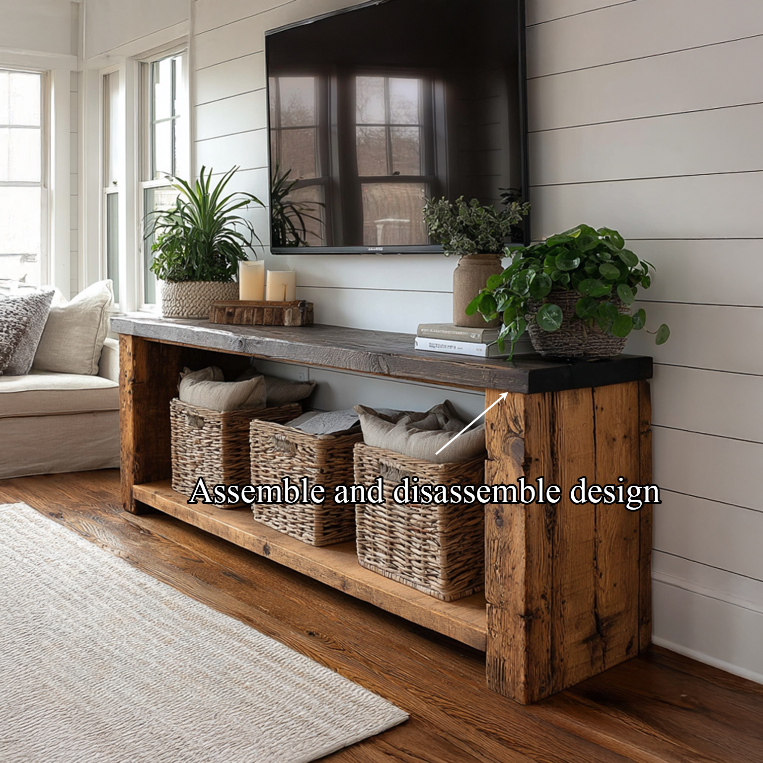 Rustic Console Table Living Room SINLSACS102