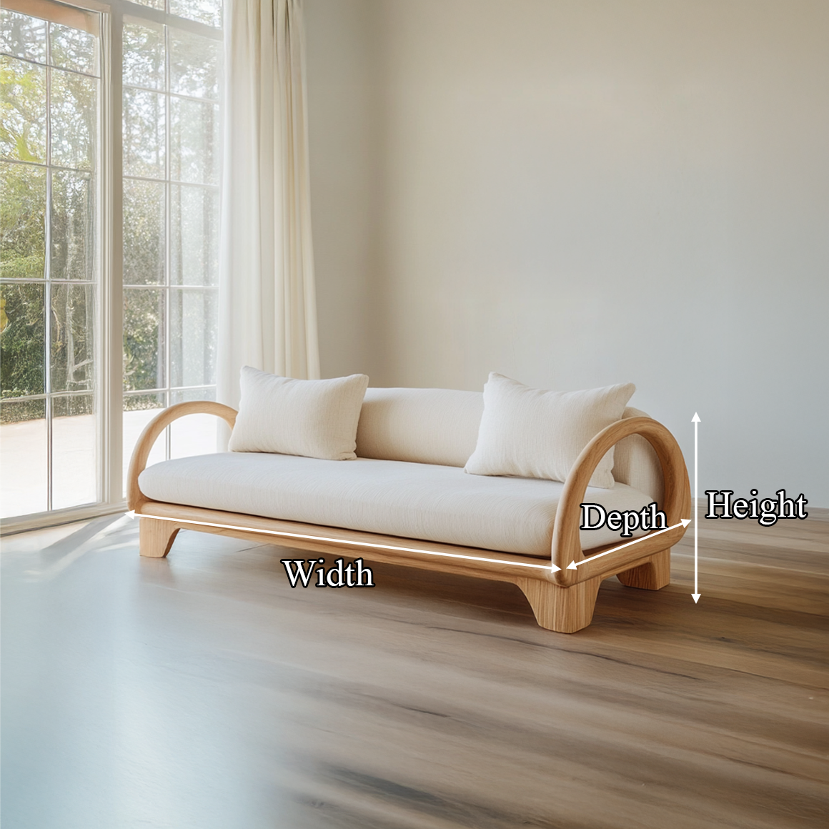 Modern Rounded Frame Lounge Sofa Living Room Or Studio SINLSAFSO002