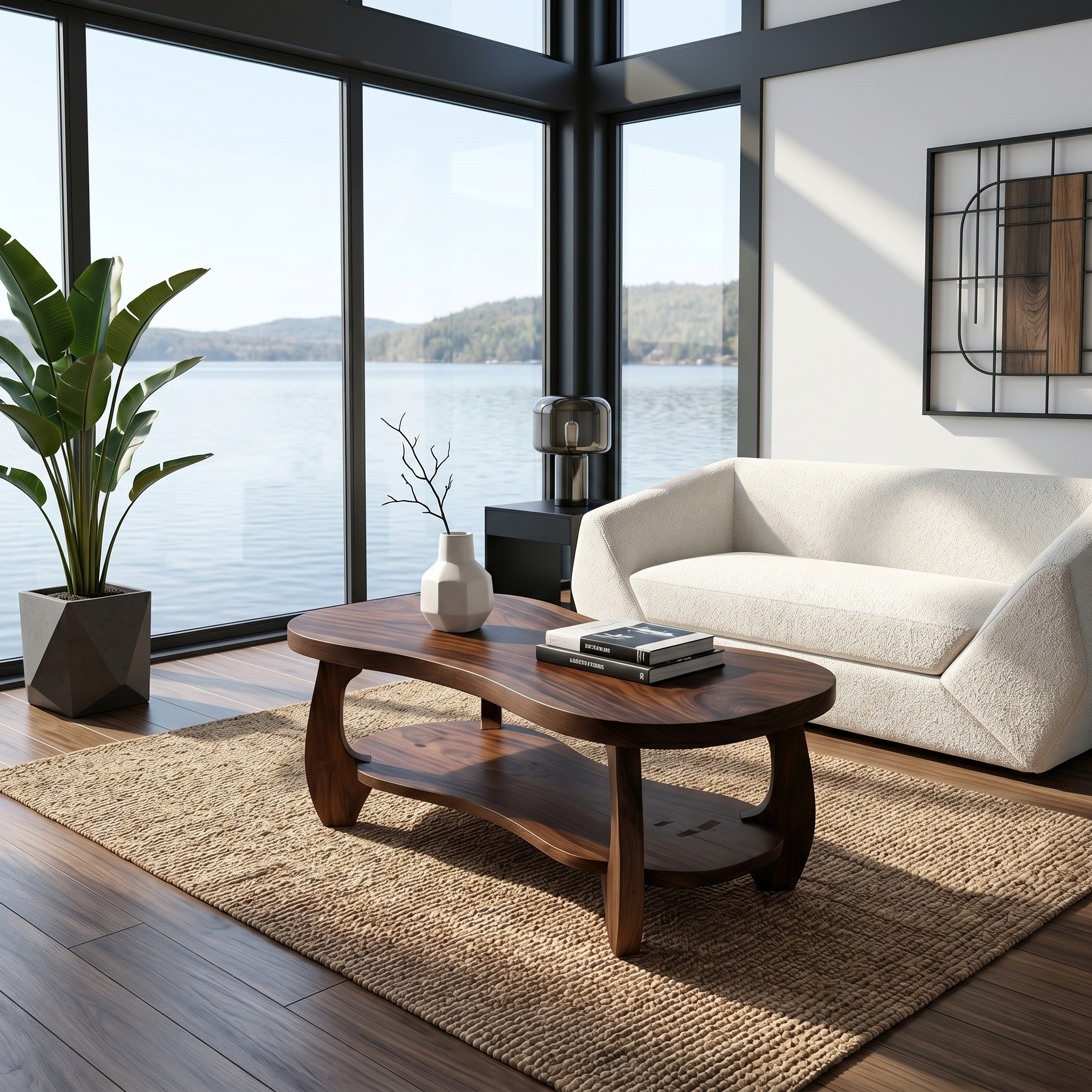 Tropical Oval Coffee Table For Living Room SILDTTRCF122
