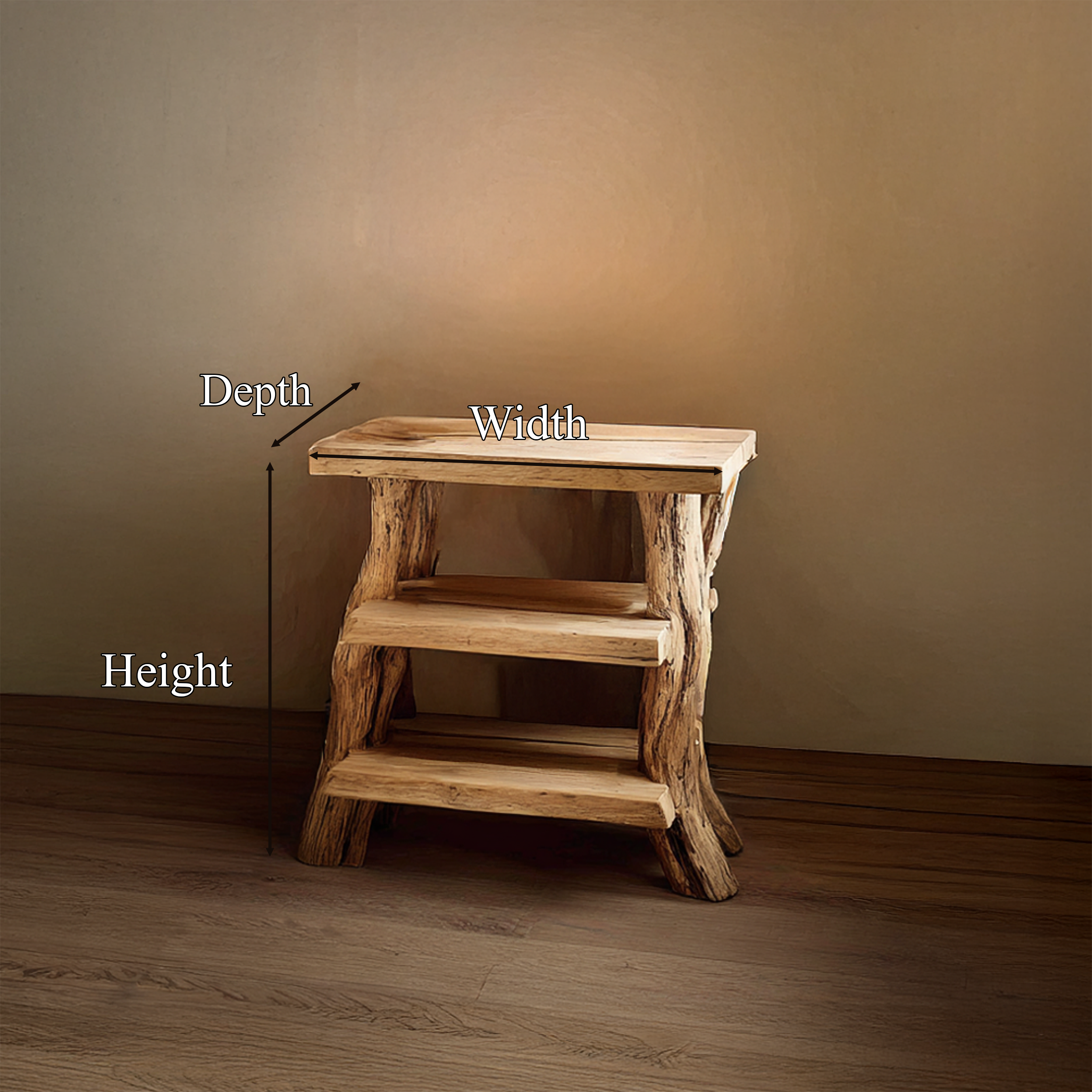 Rustic Tree Branch Bedside Table Christmas Bedroom Display SINLSABT212