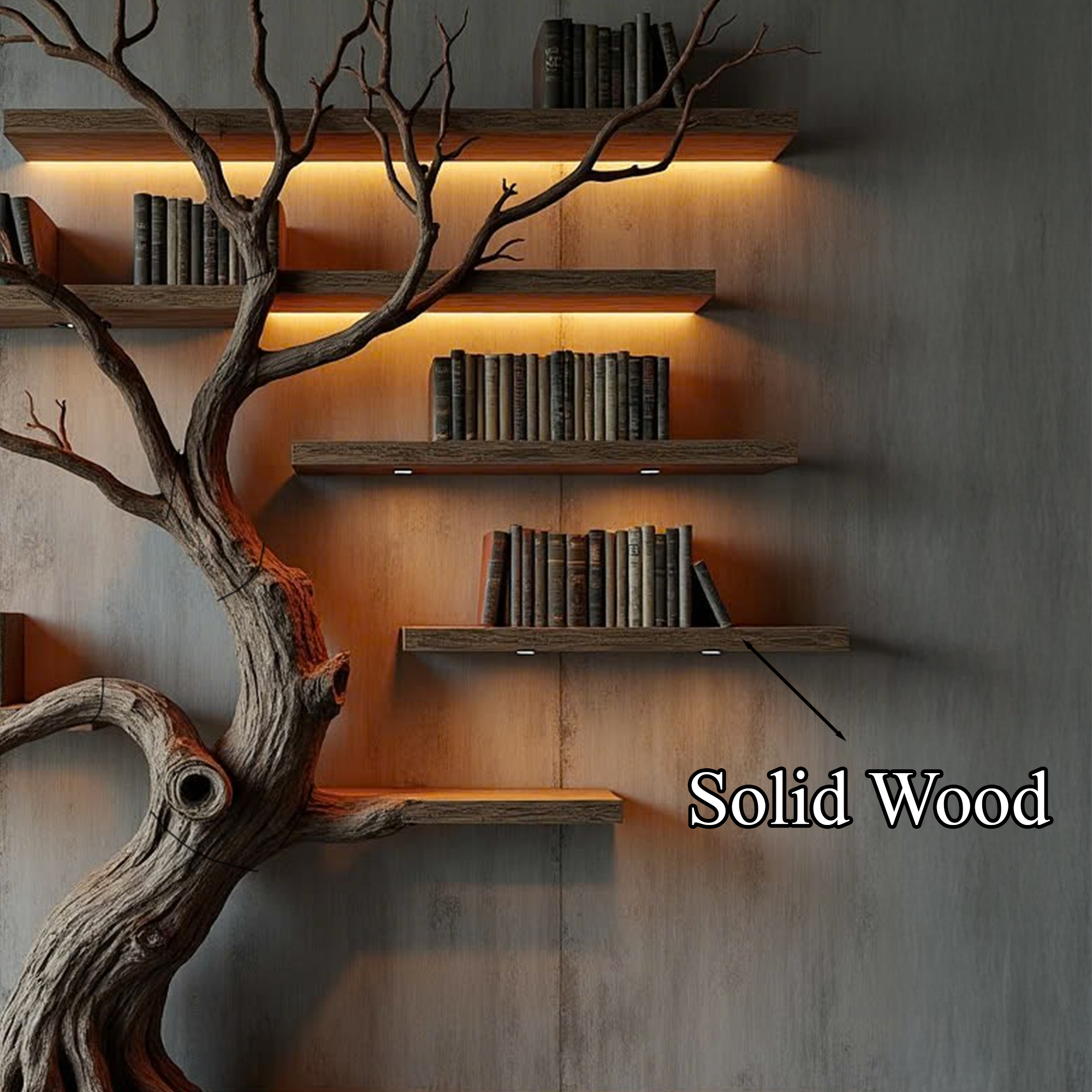 Hancrafted Wooden Shelf Floating Shelf Housewarming Gift SINLTB127