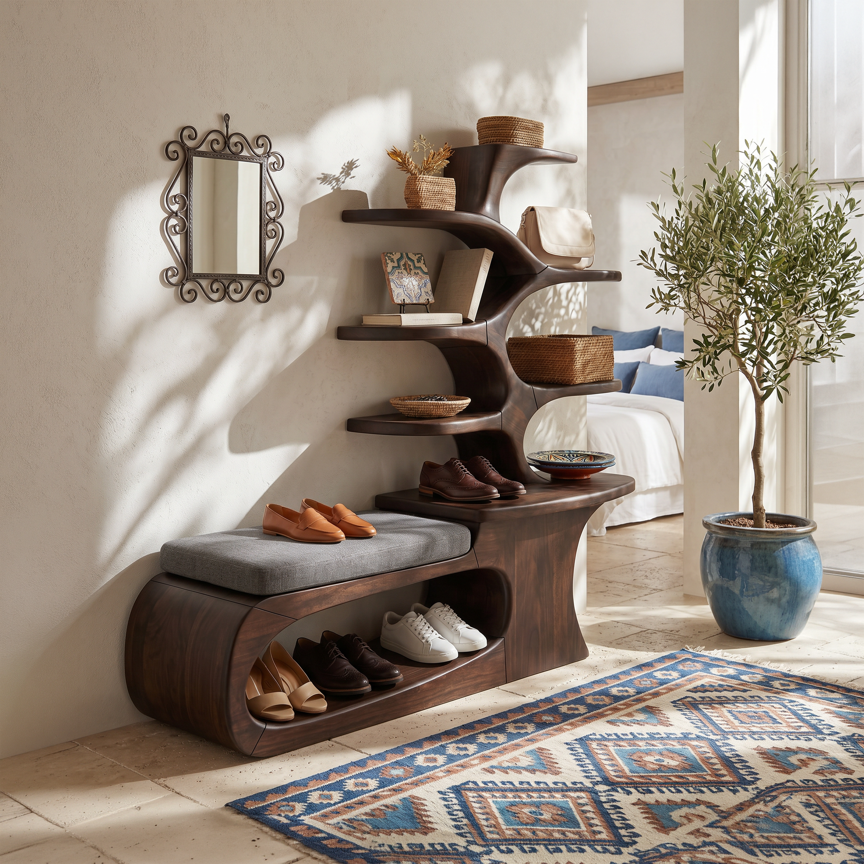 Japandi Shoe Rack Shelf For Hallway Closet Storage Section SILDTTRSHB011