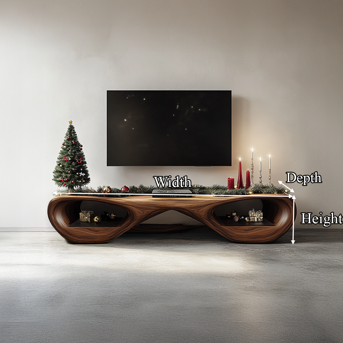 Rustic Christmas TV Stand Console Living Room Or Bedroom SINLSASC224