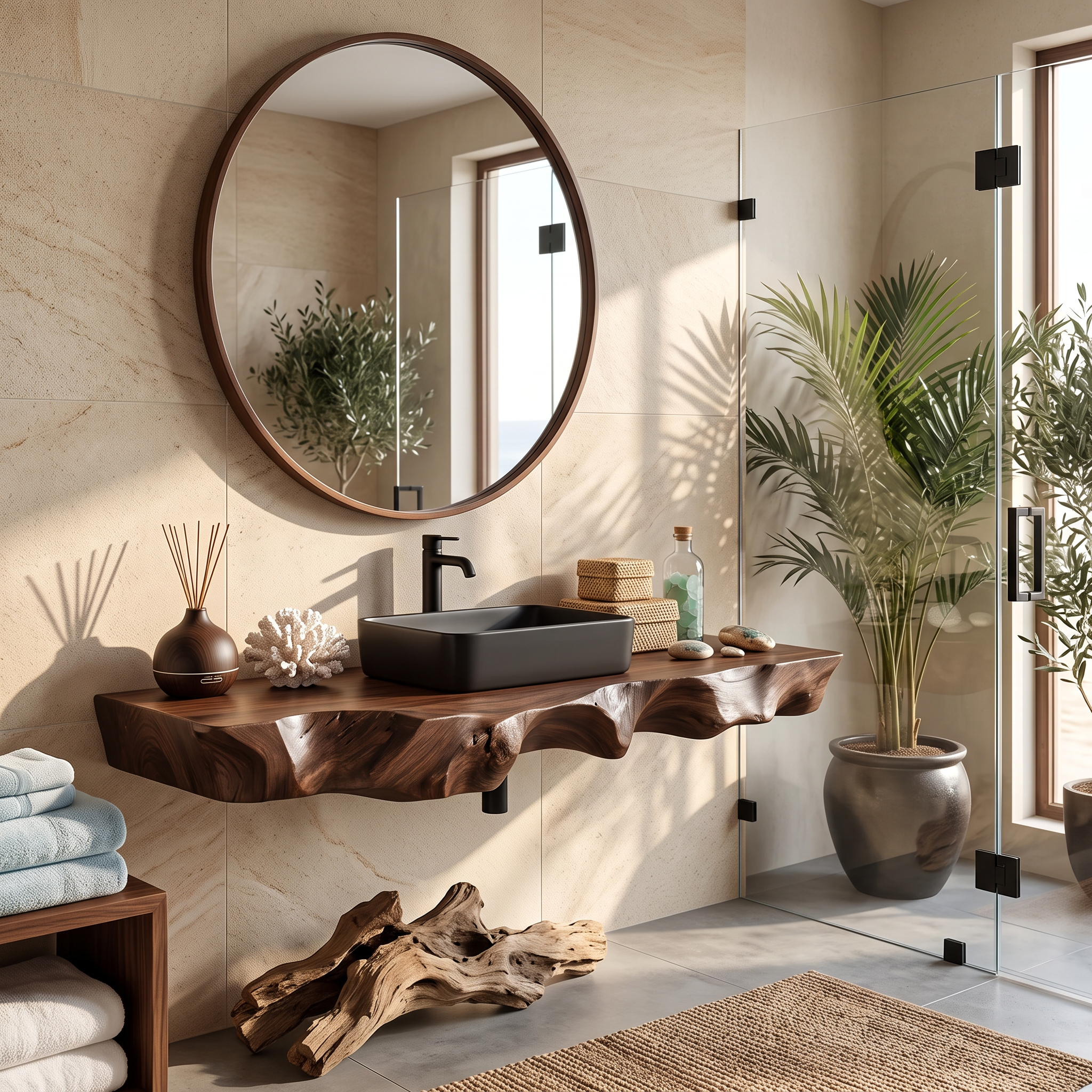 Farmhouse Solid Wood Vanity For Classic Bathroom SILDTTRBAS028