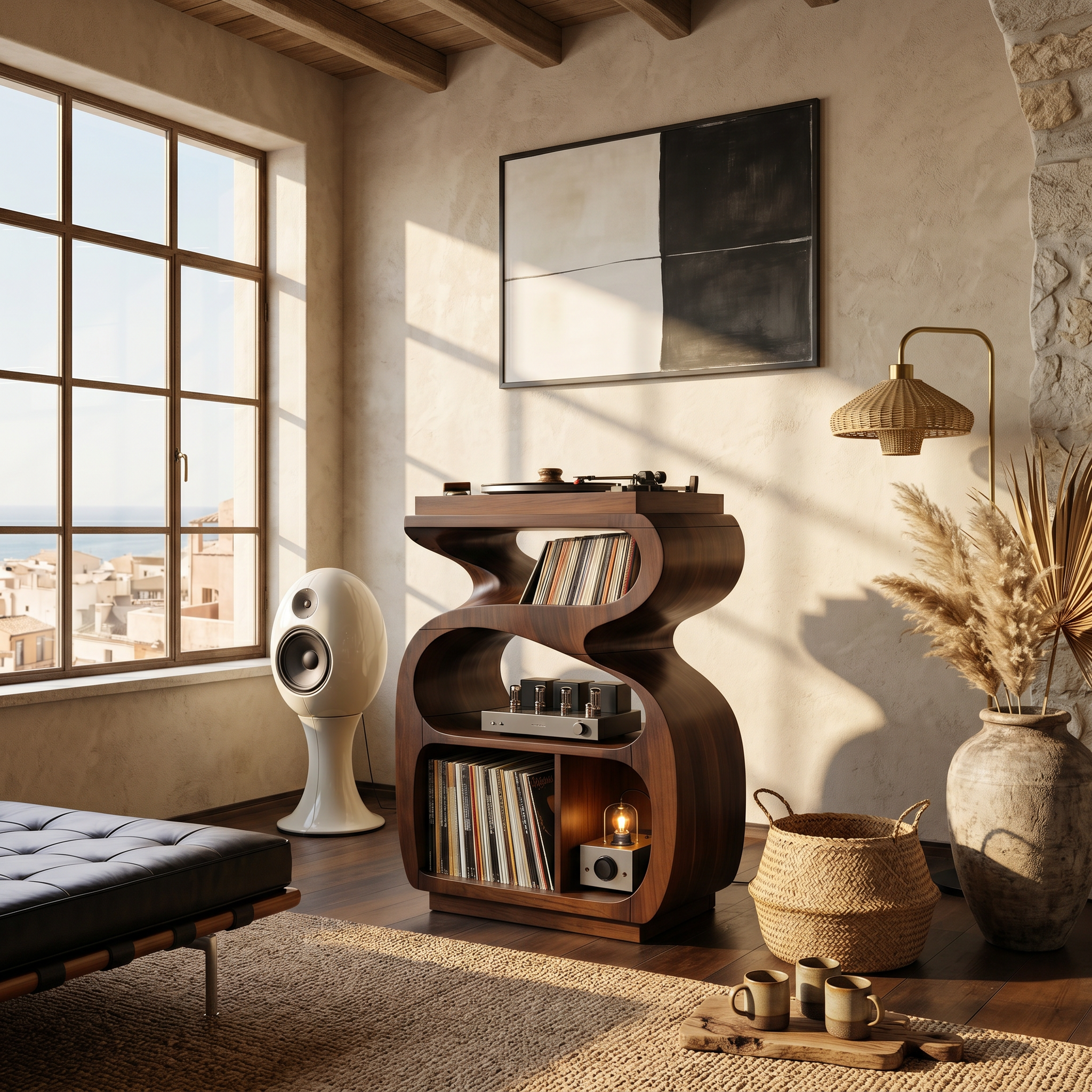 Modern Music Console Stand For Living Room Interior SILDTTNRPT039