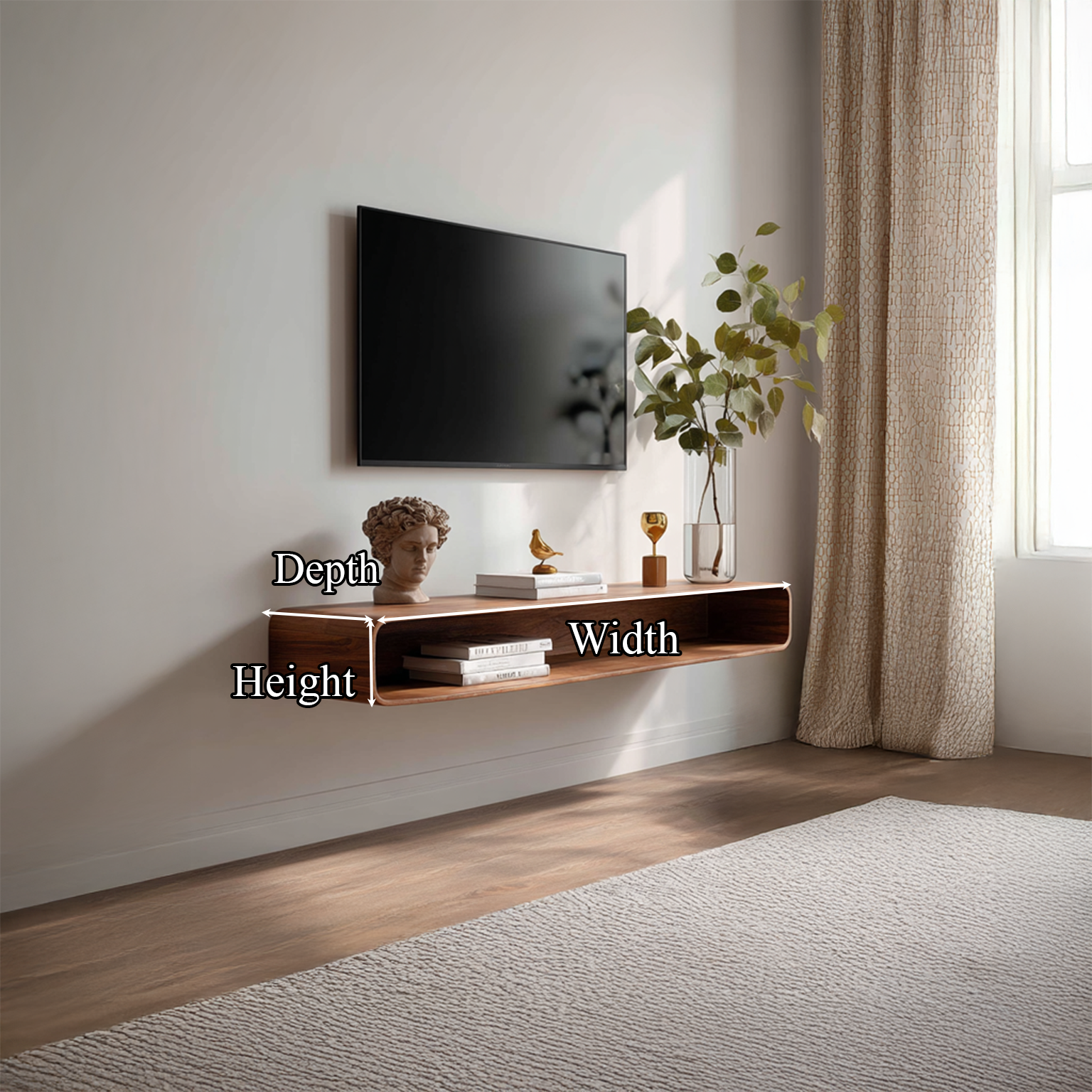 Mid Century Floating TV Cabinet Living Room SINLSAFL110